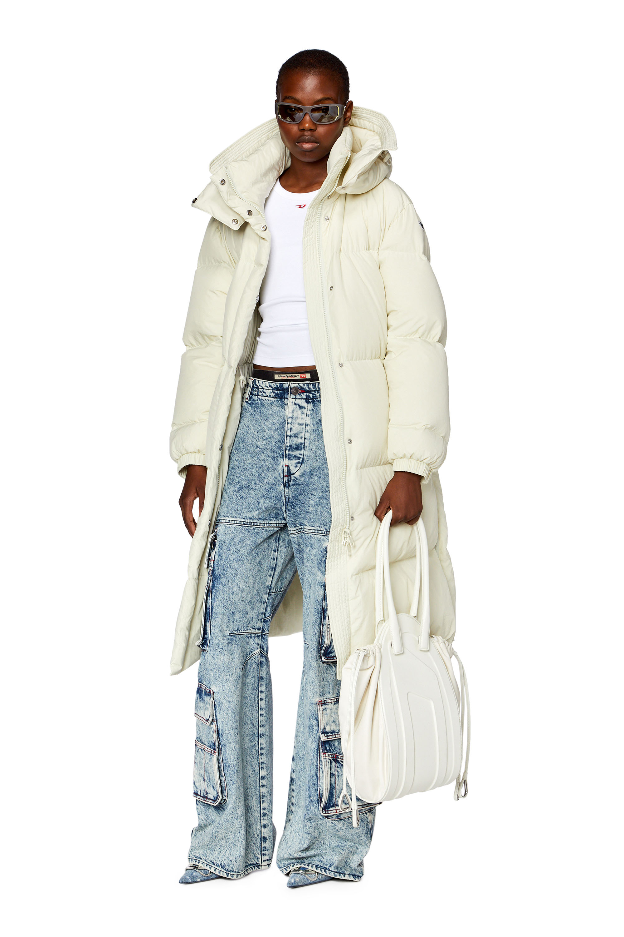 Diesel - Down coat in recycled nylon taslan - Winter Jackets - Woman - White
