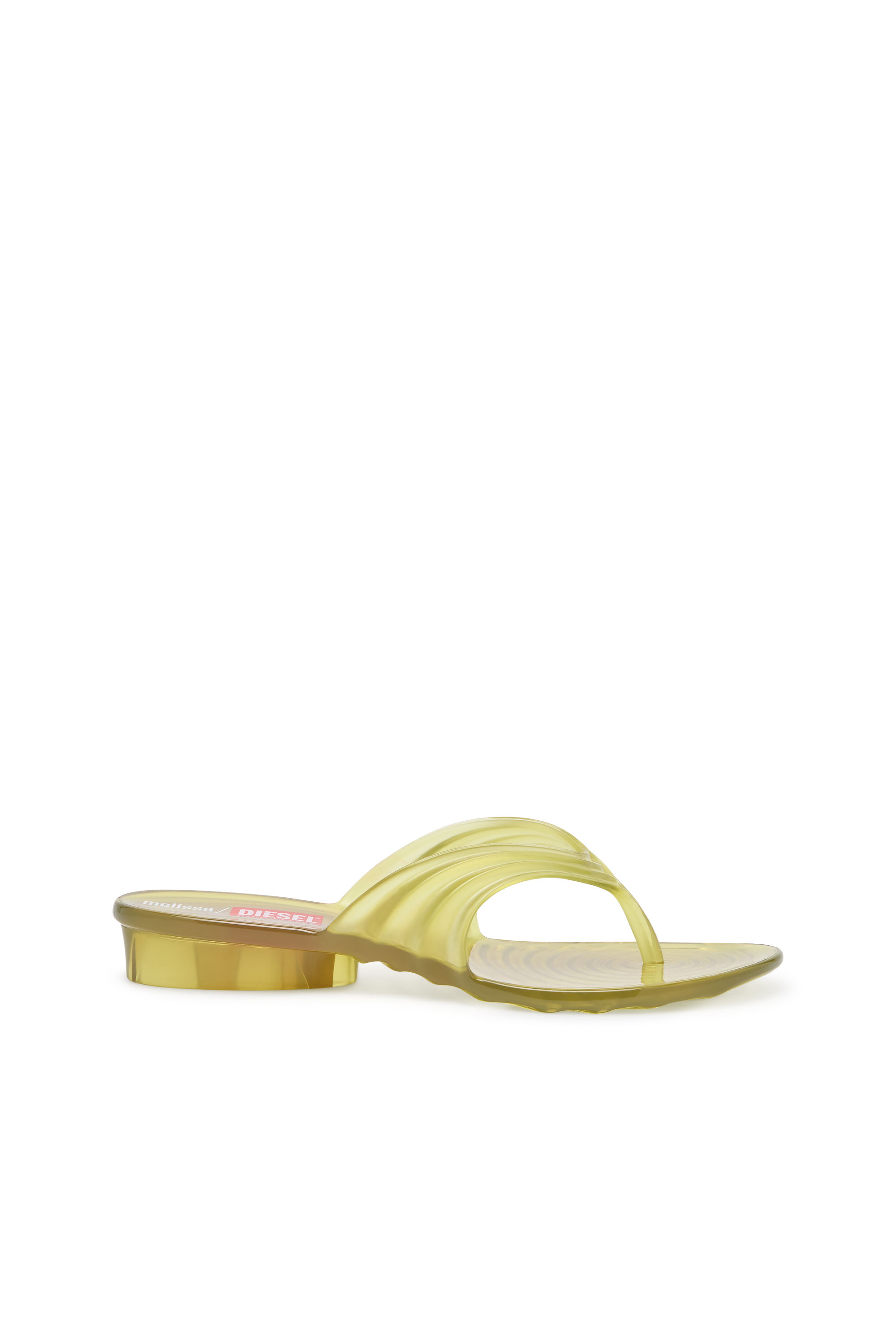 Diesel - Sculptural flip-flops in Melflex - Sandals - Woman - Yellow
