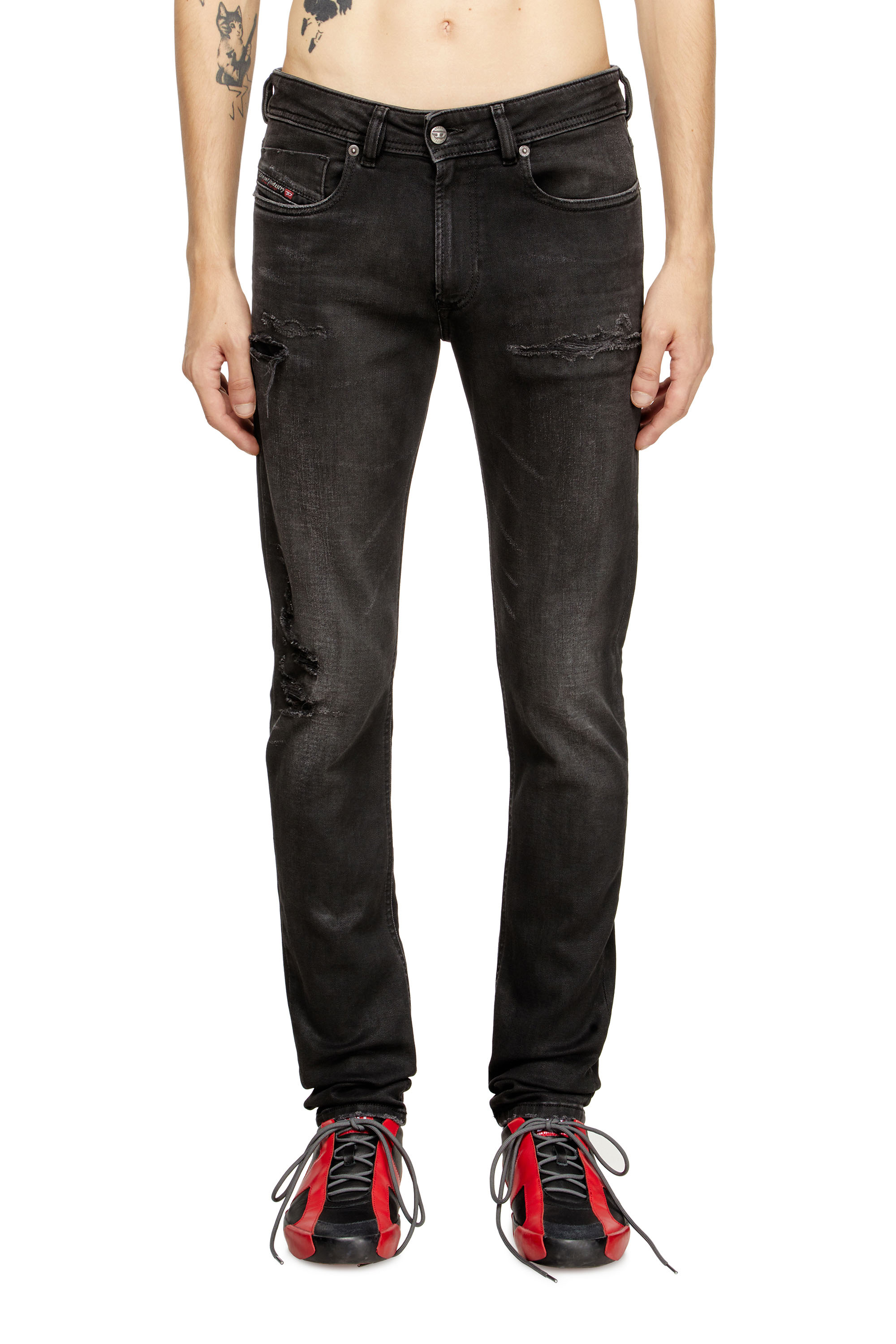 Diesel - Man's Skinny Jeans 1979 Sleenker 068SG, Black/Dark grey - 1