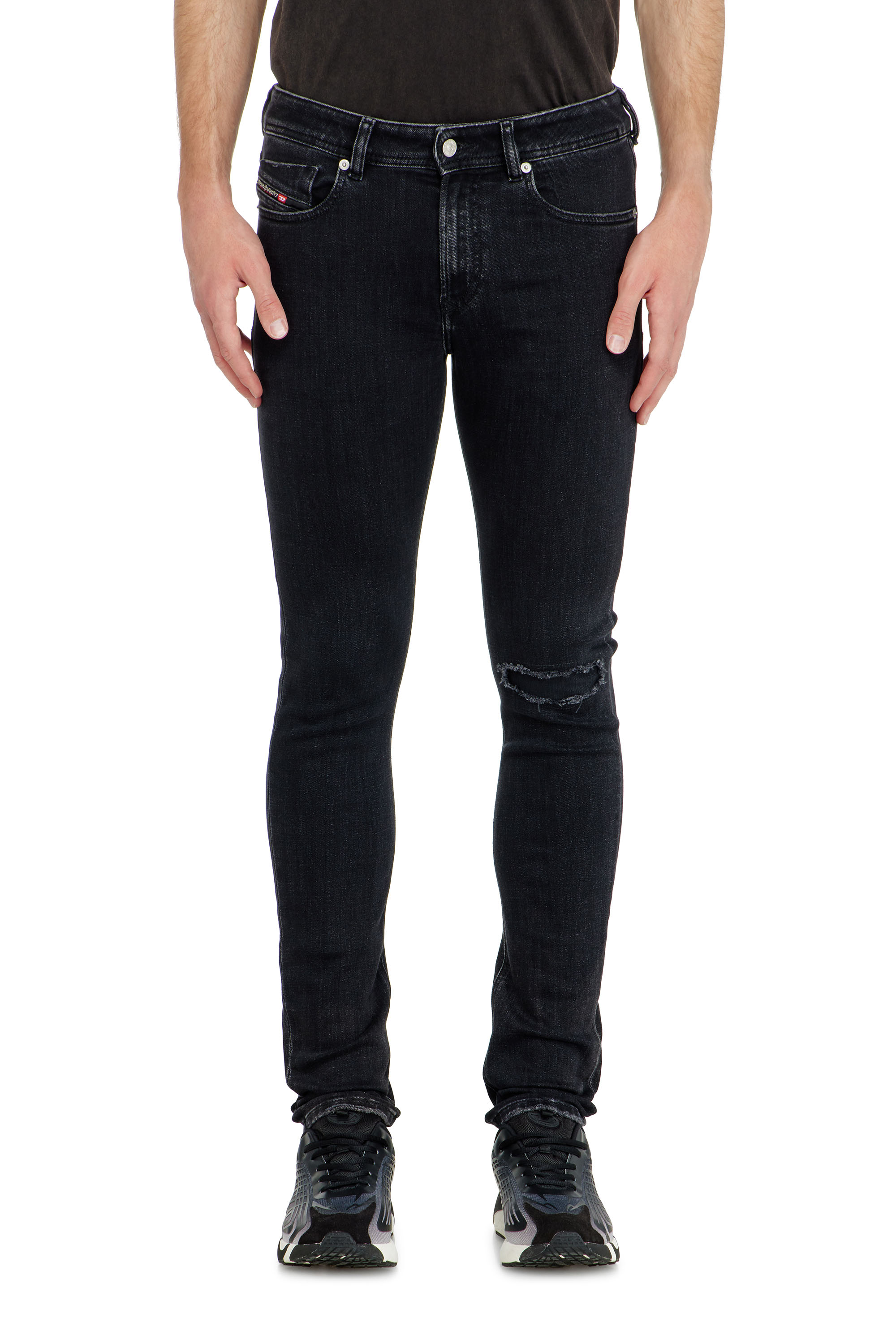 Diesel Skinny Jeans Low Waist 1979 Sleenker, Black/Dark grey, Zip fly