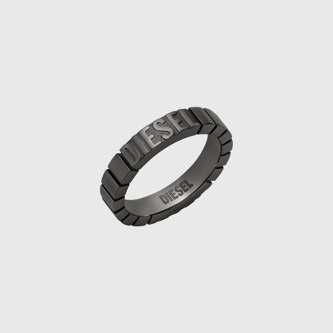Diesel - Stainless Steel Band Ring - Rings - Unisex - Black