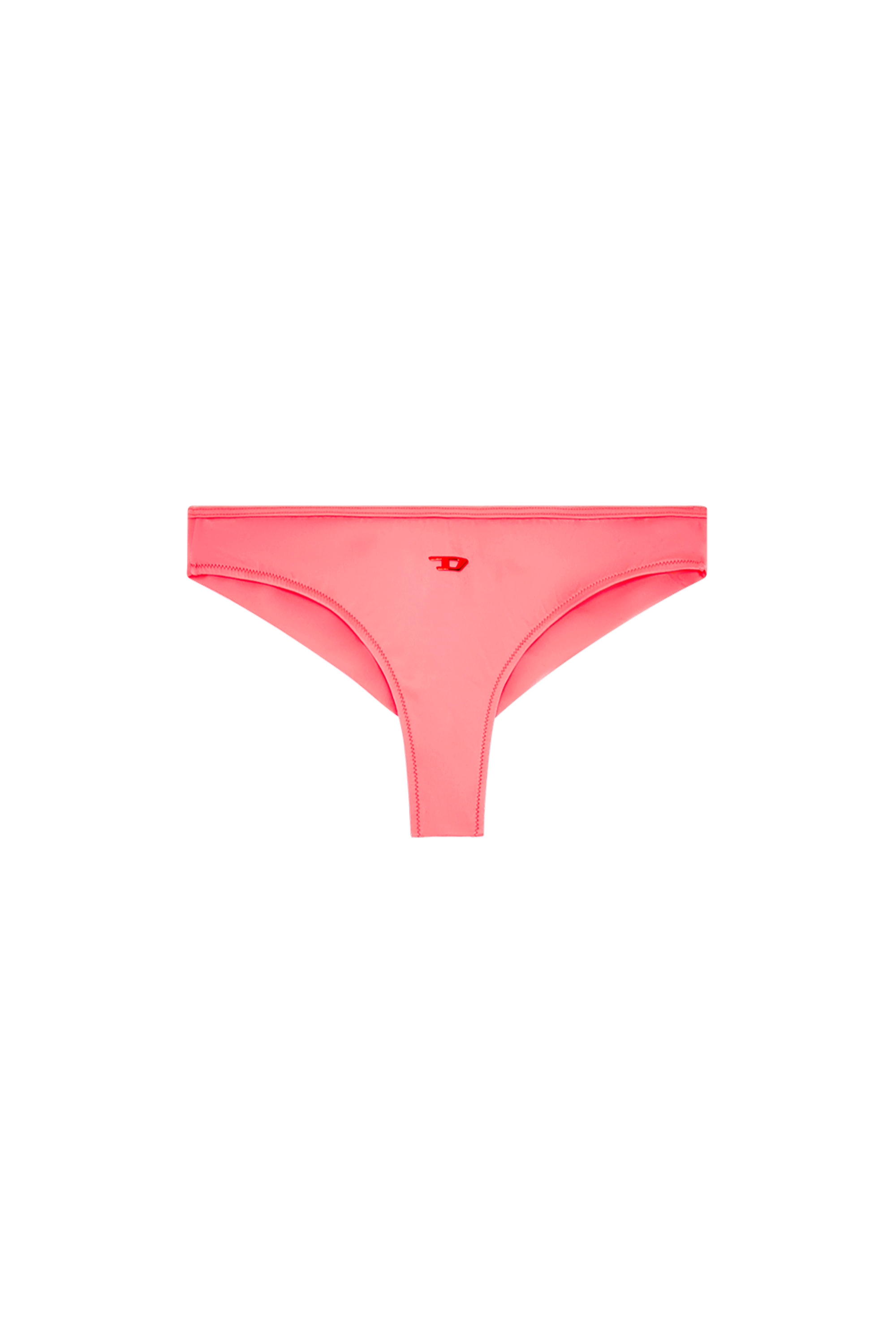 Diesel Slip Bikini Fluo Con Logo D In Pink