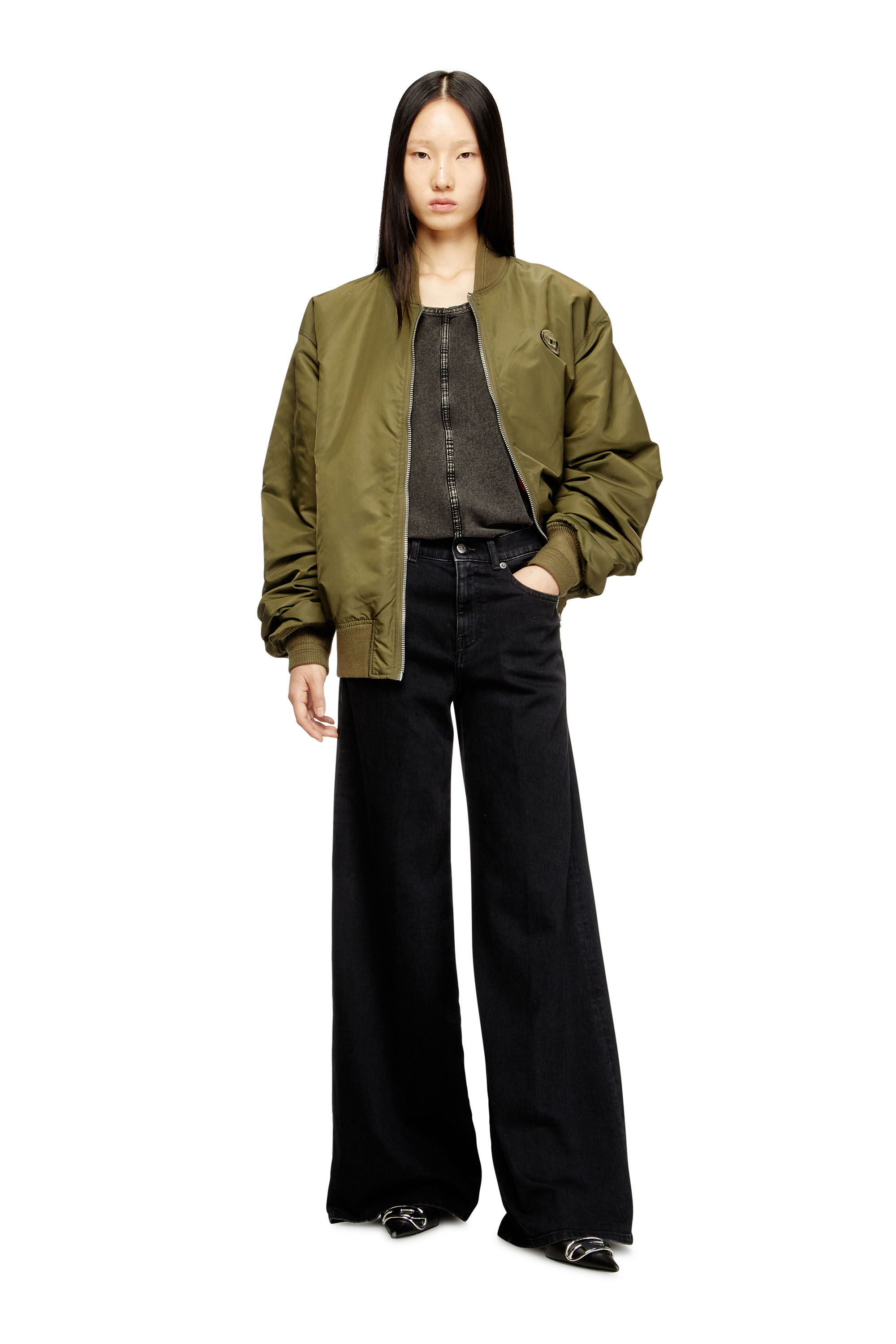 Diesel - Woman's Flare Jeans 1978 D-Akemi 09N89, Black/Dark grey - 2