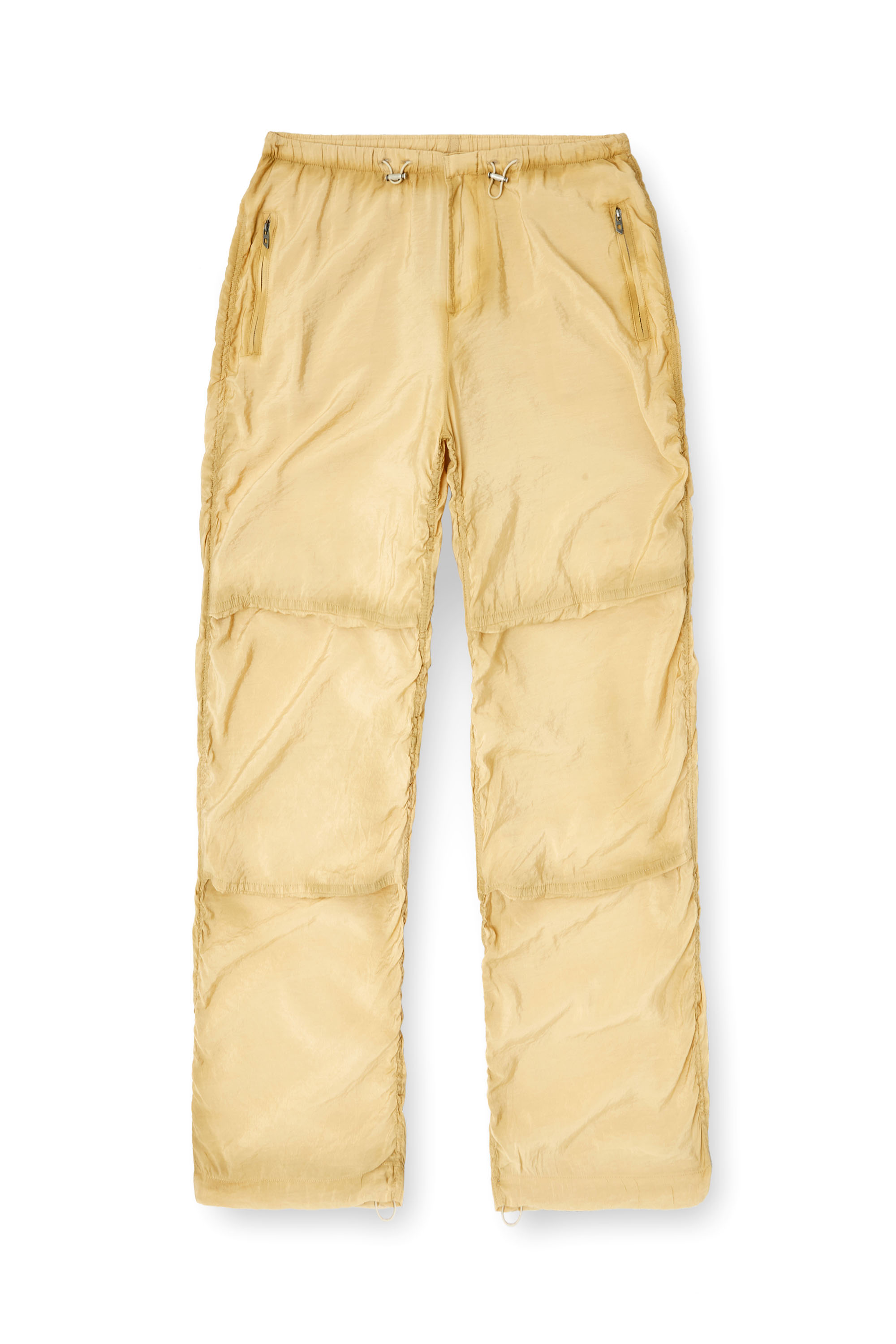Diesel - P-DAILY, Man's Utility pants in light, crinkled fabric in Beige - 3