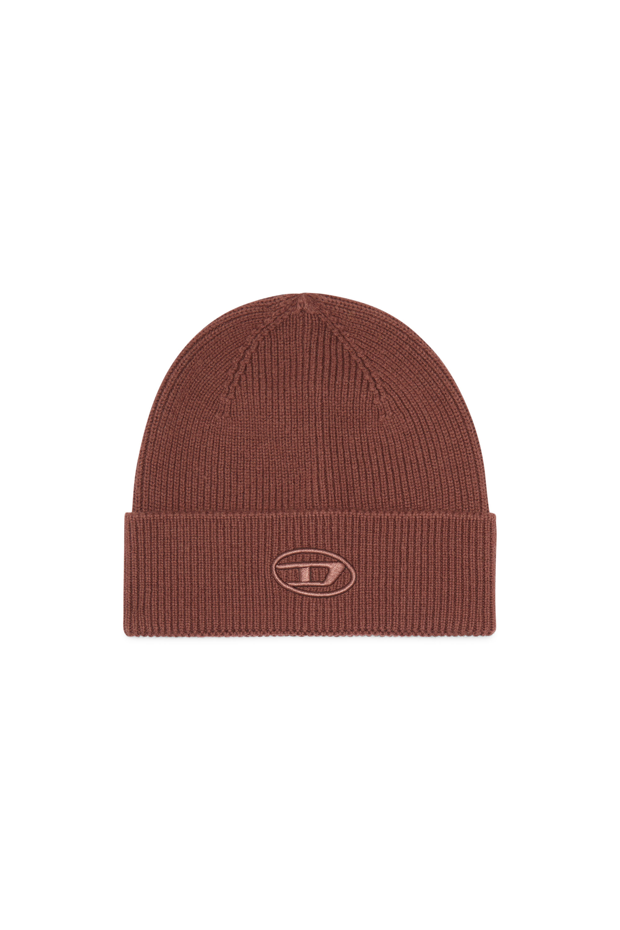 DIESEL RIBBED BEANIE WITH D EMBROIDERY