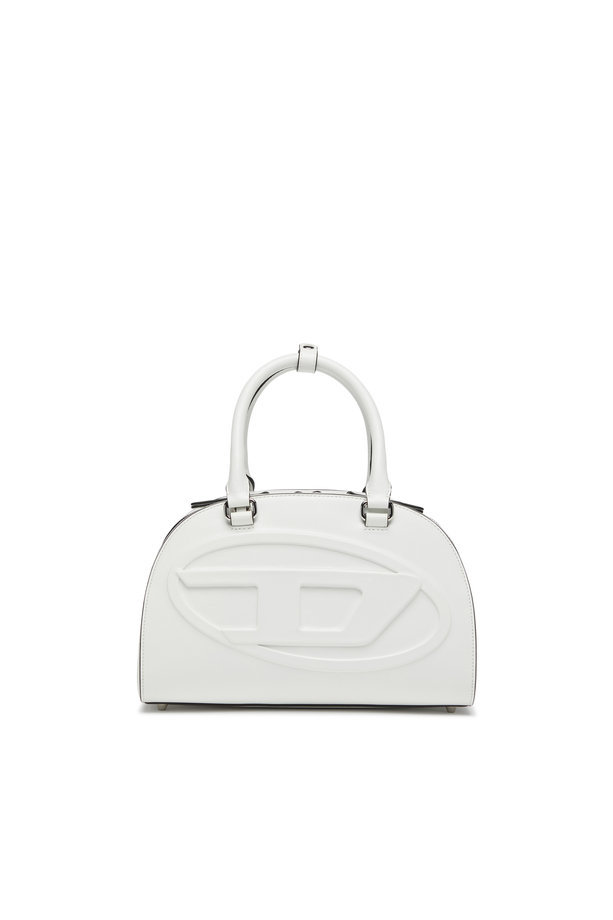 Diesel – 1DR Dome-Leather bowling bag – Handbags – Woman – White