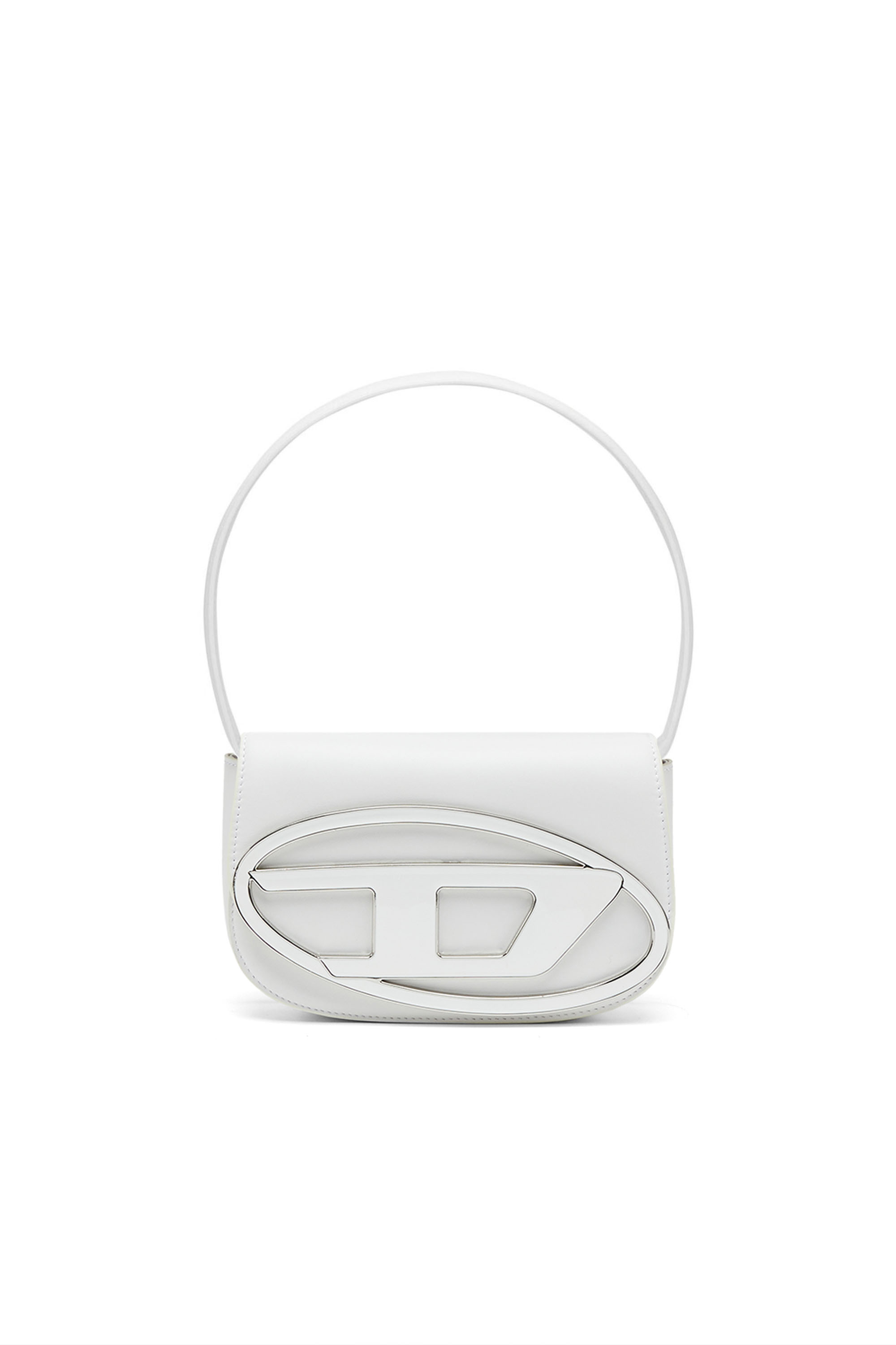 Diesel - 1DR - Iconic shoulder bag in nappa leather - Shoulder Bags - Woman - White