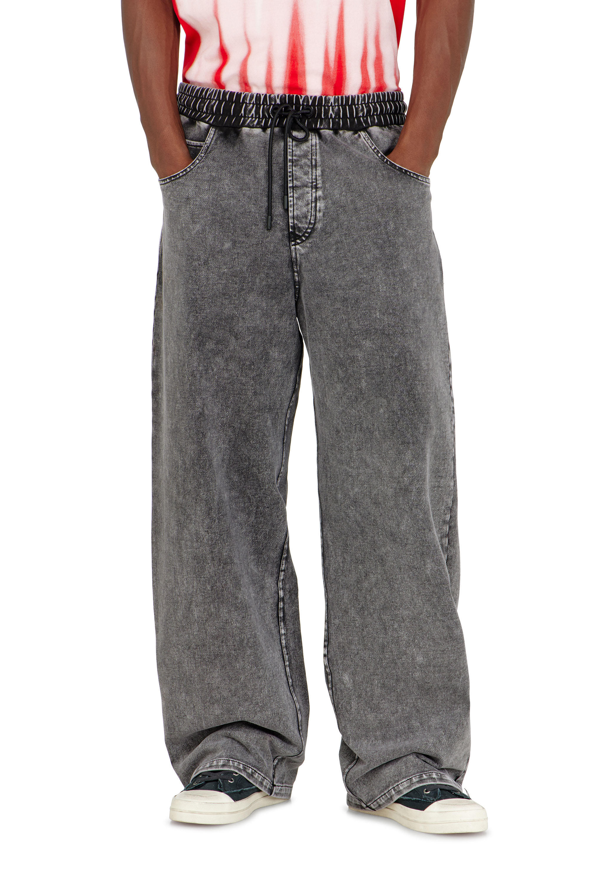 Diesel - Sweatpants with denim effect - Pants - Man - Grey