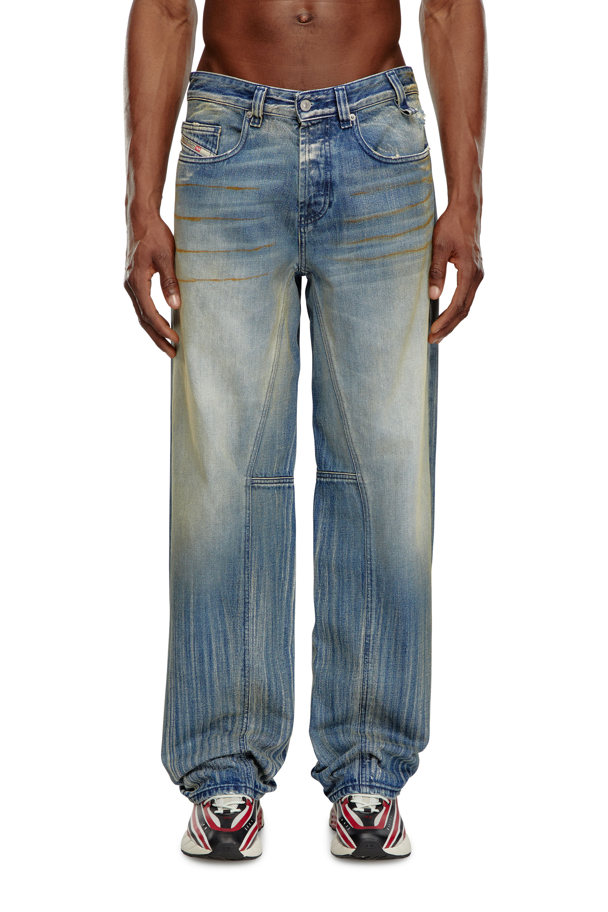 Shop Diesel Relaxed Jeans In Blue