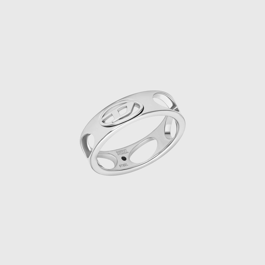 Diesel - Stainless Steel Band Ring - Rings - Unisex - Silver