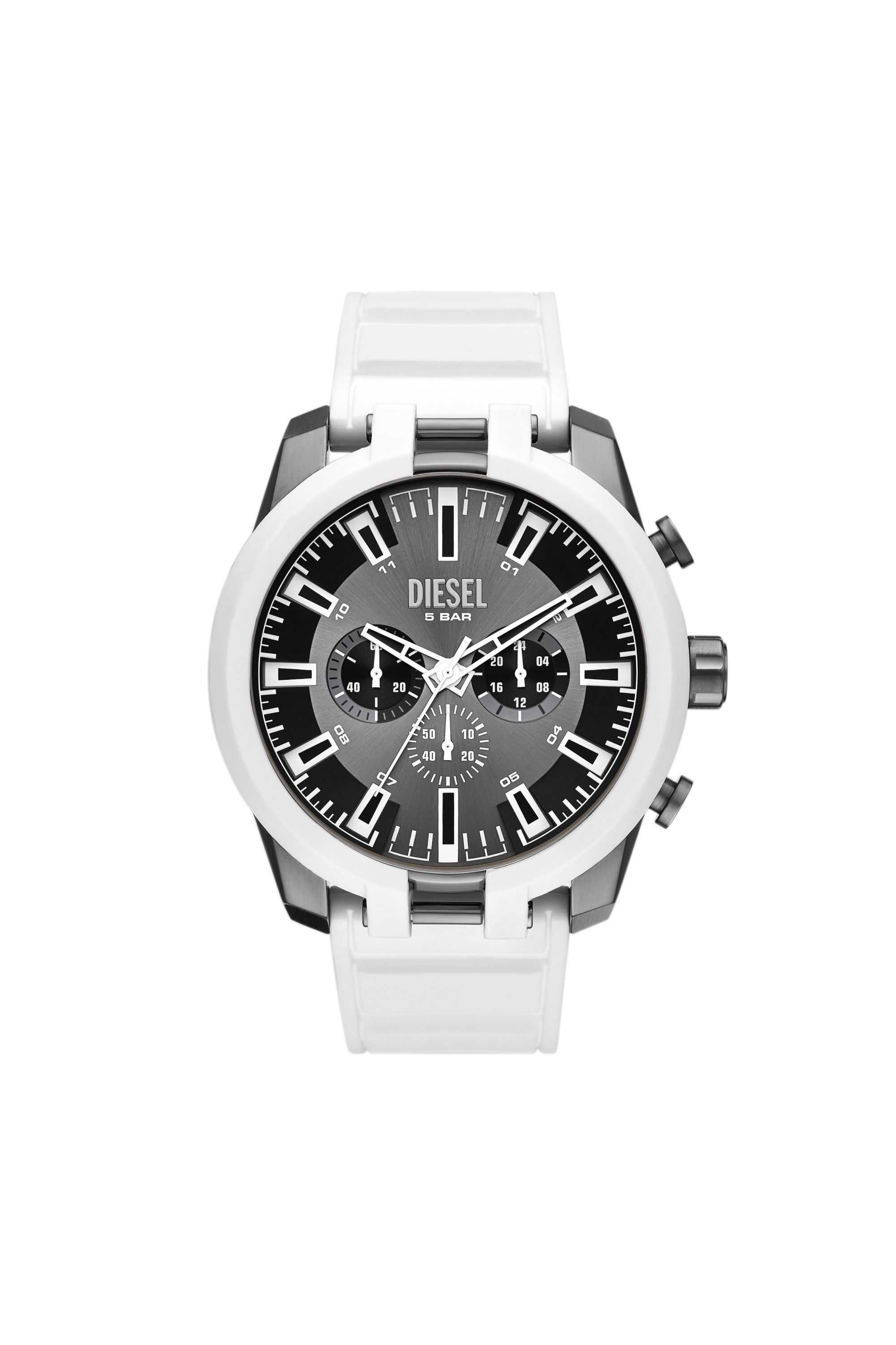 Diesel - Split White Silicone Watch - Timeframes - Man - White