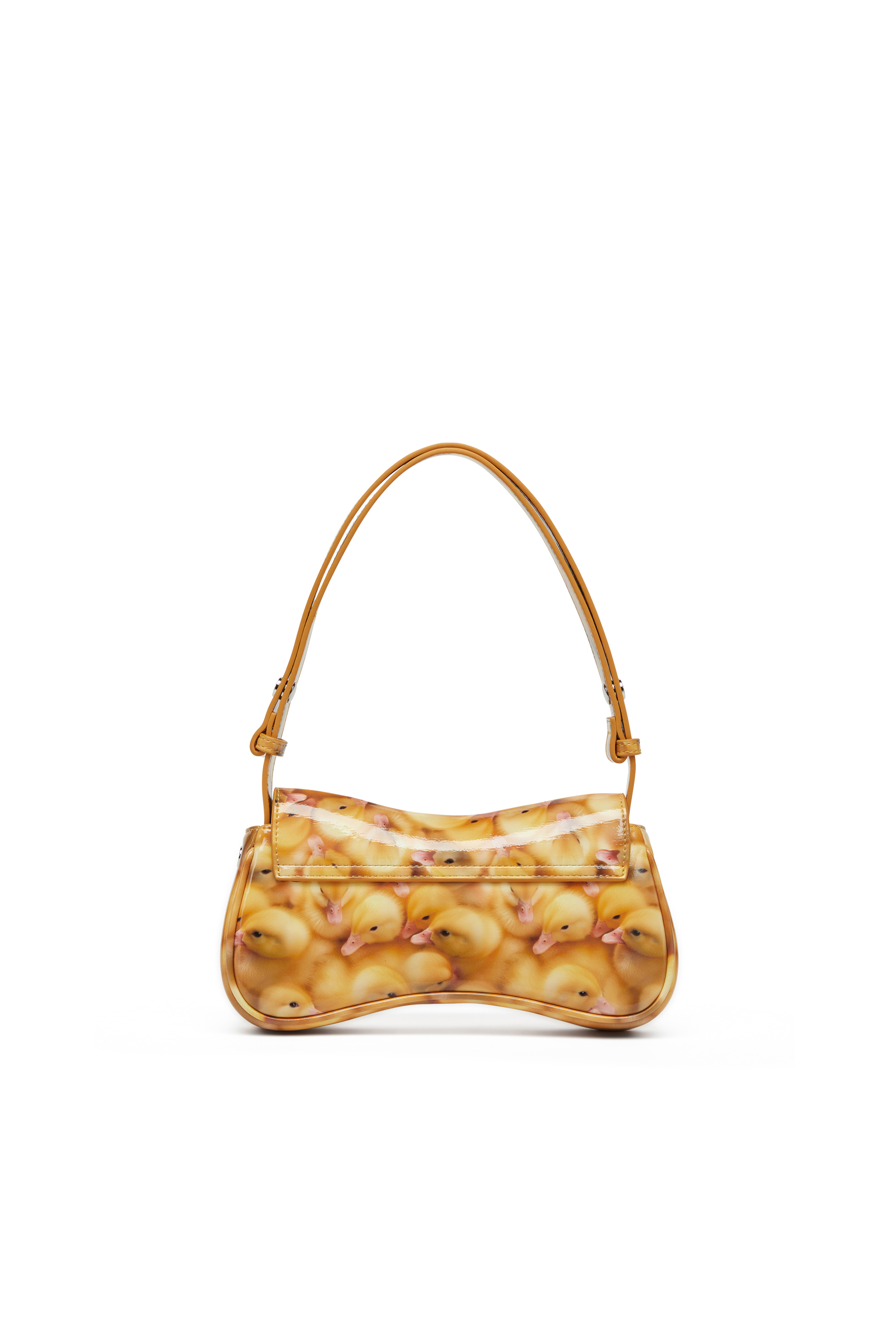 Diesel - PLAY CLUTCH, Woman's Play-Glossy clutch with print in Yellow - 3