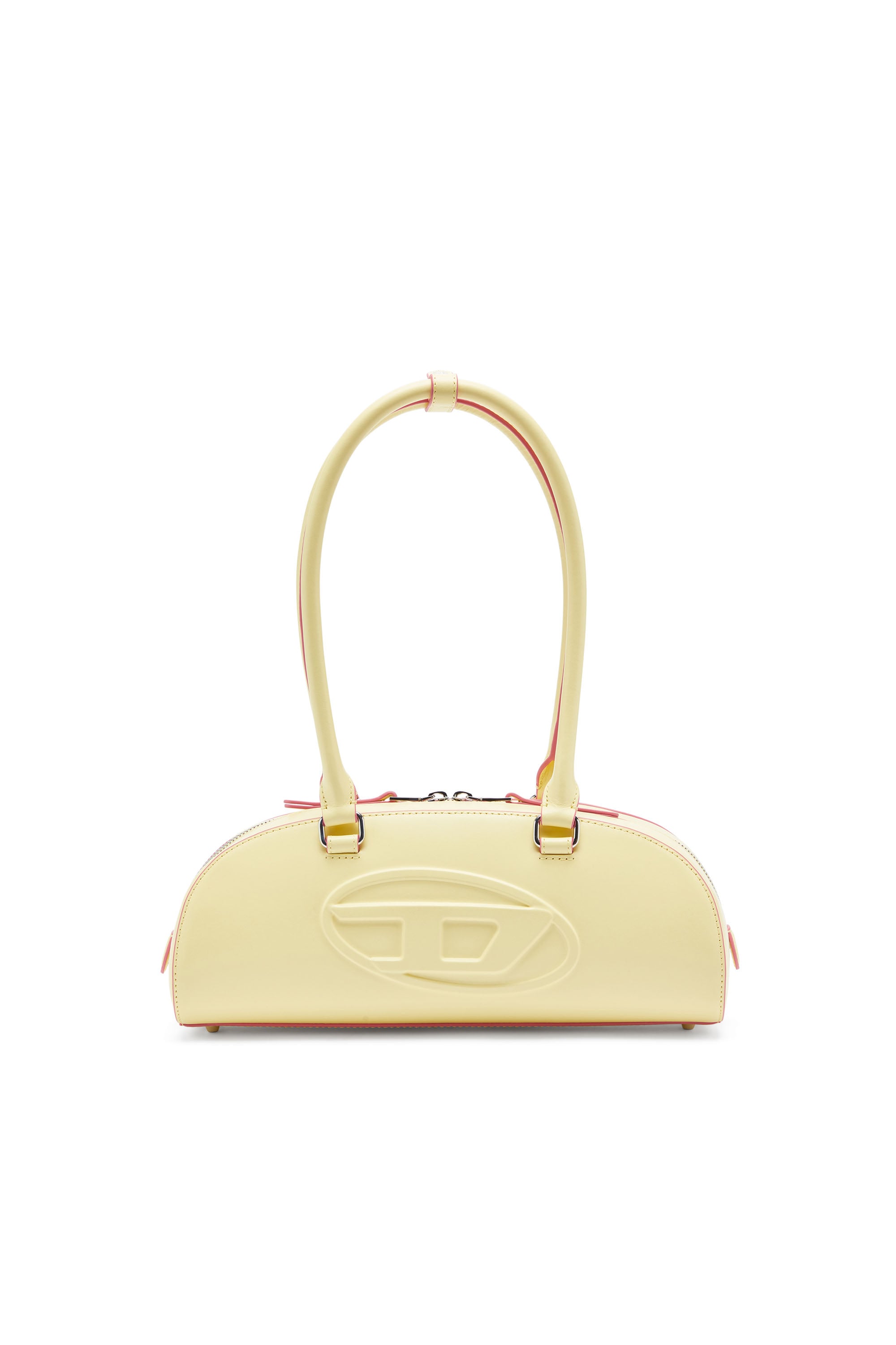 Diesel Women's Yellow - 1Dr Dome - Elongated Bowling Bag In Leather - Shoulder Bags - Woman Uni