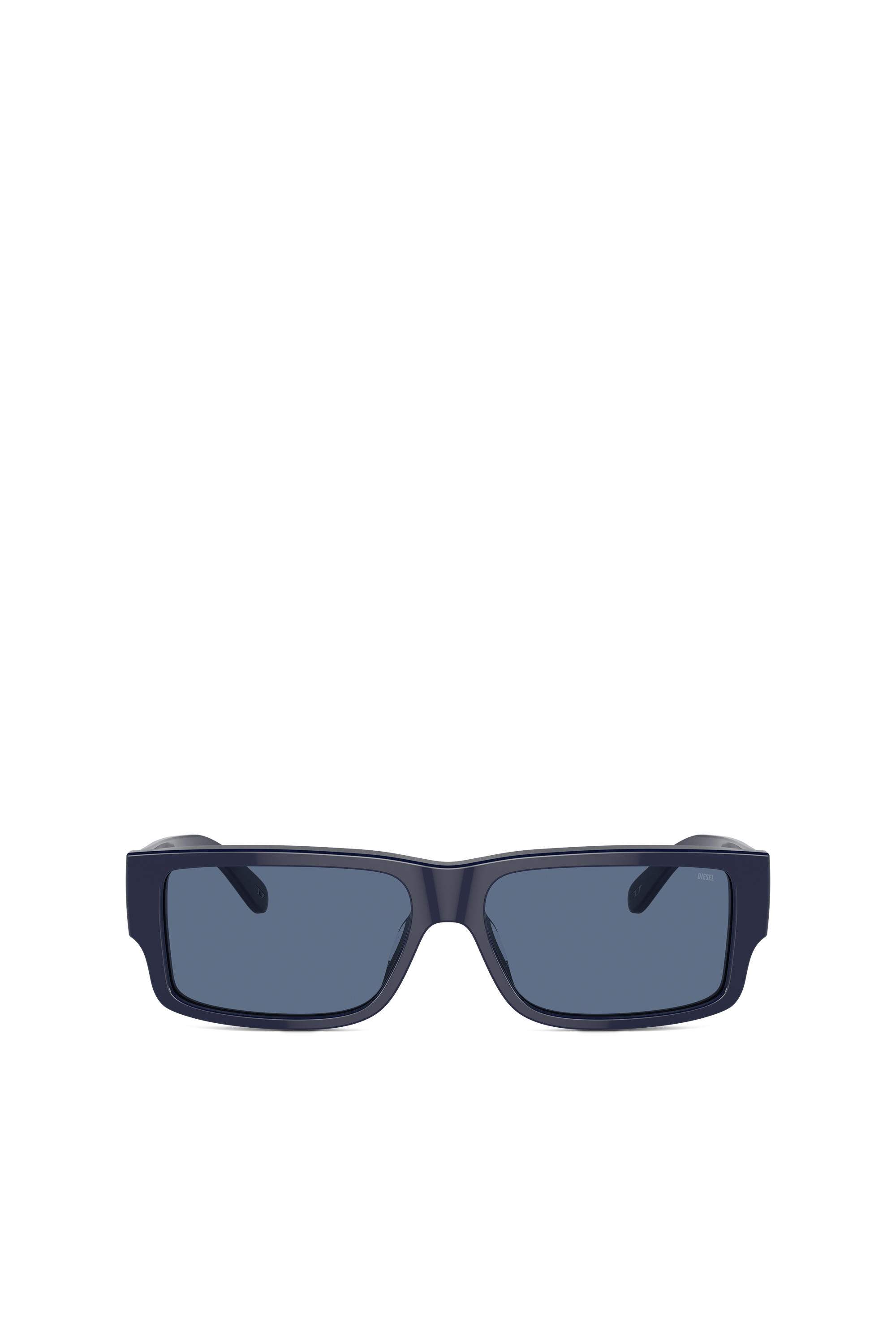 Diesel Rectangle Sunglasses In Blu