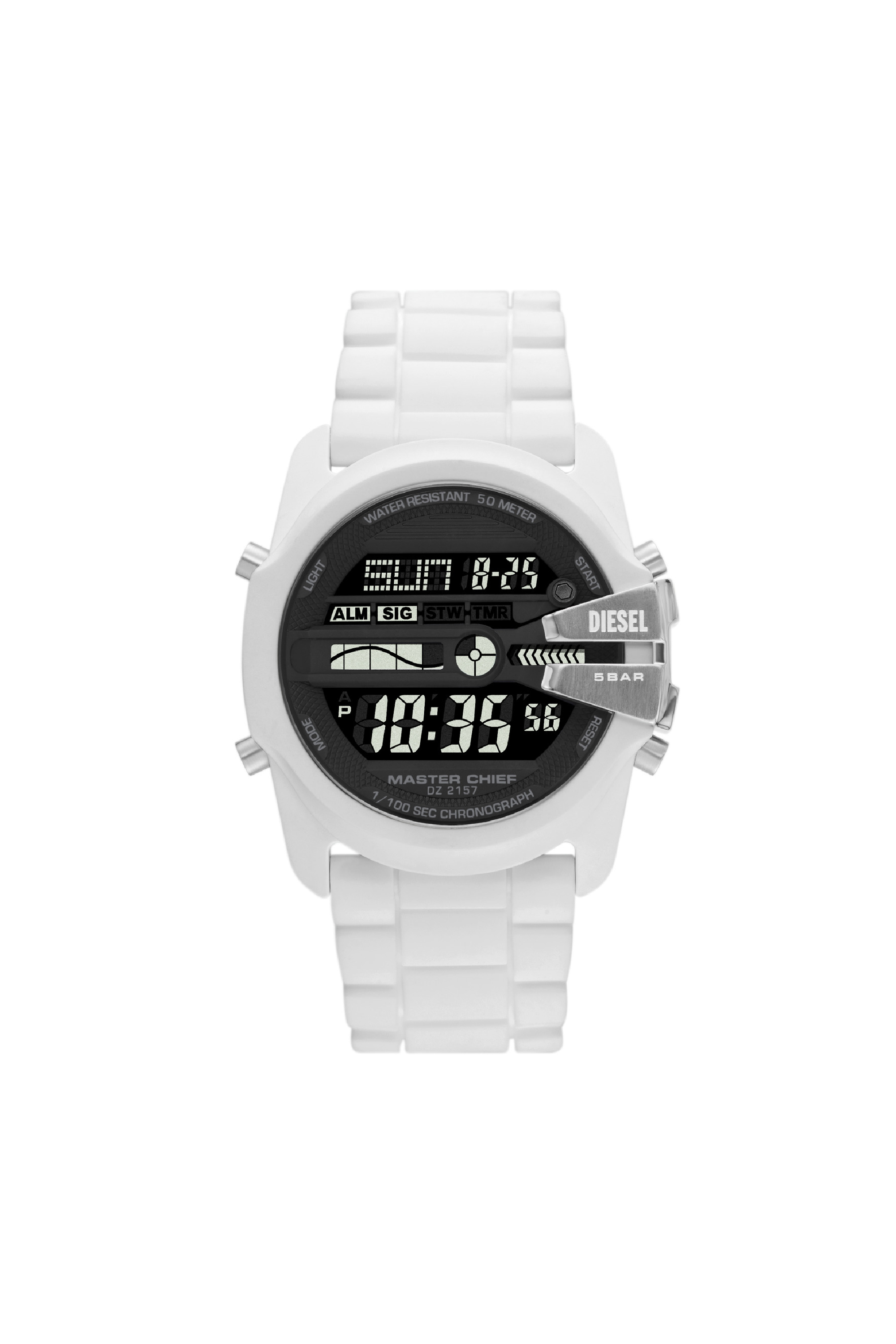 Diesel - Master Chief Digital silicone watch - Timeframes - Man - White