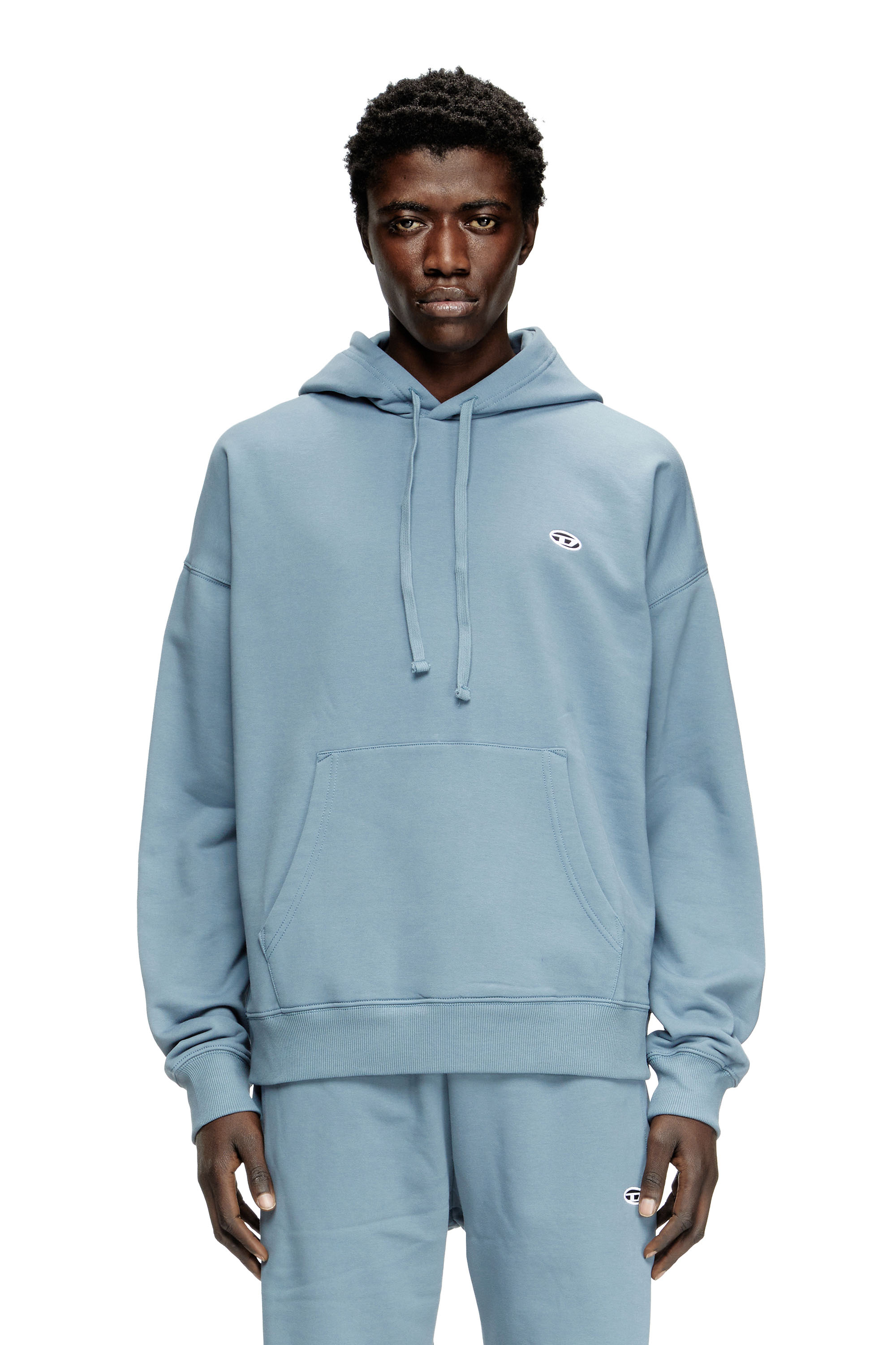 Diesel - Hoodie with oval D patch - Sweaters - Man - To Be Defined