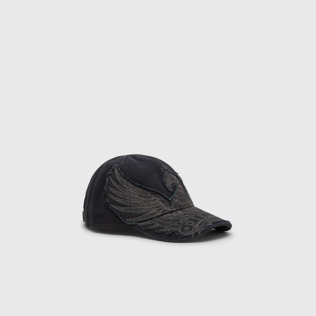Diesel - Baseball cap with Phoenix embroidery - Caps - Man - Black