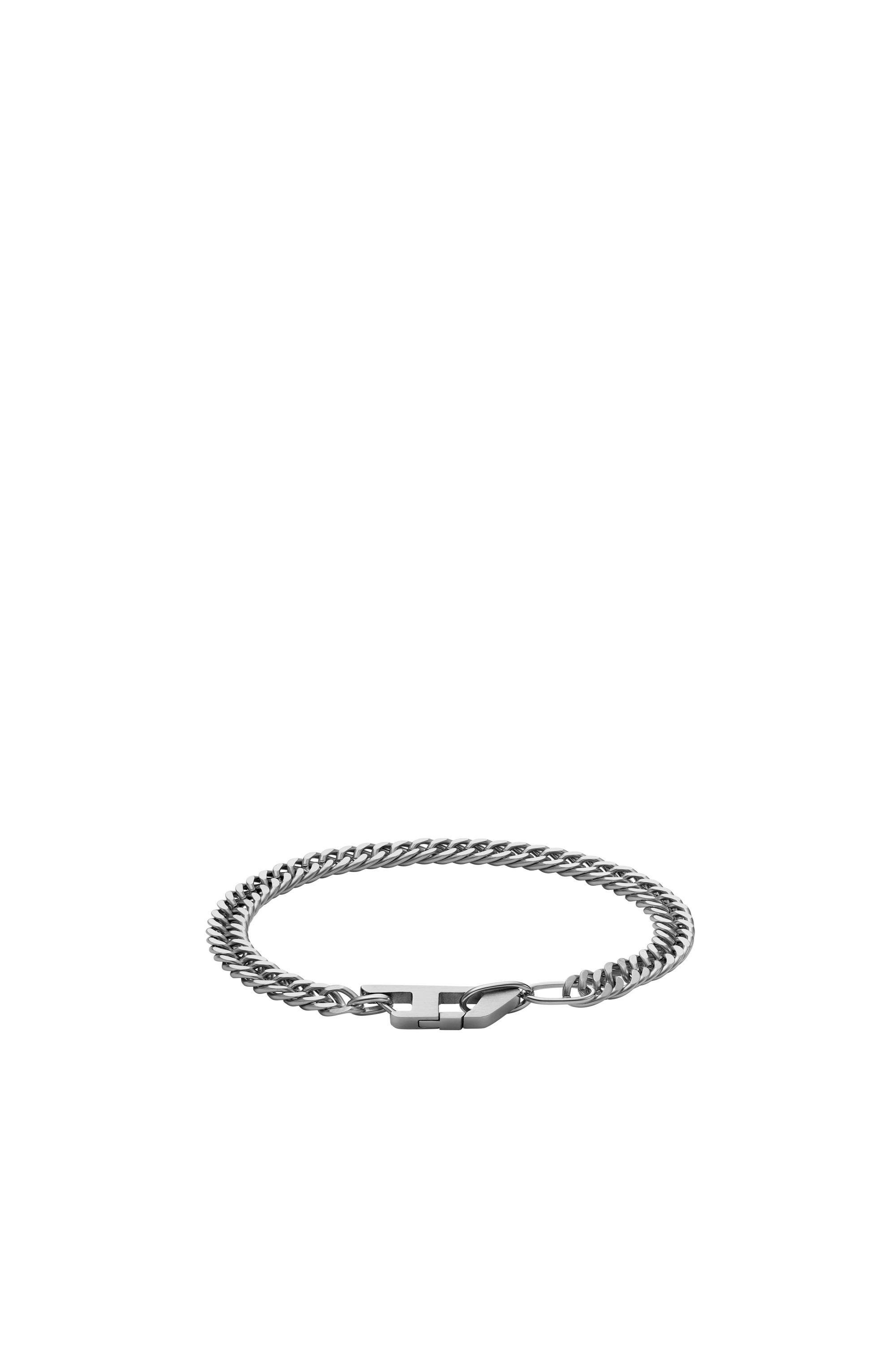 Diesel - Bracelet chaîne en acier inoxydable - Bracelets - Mixte - Gris argenté