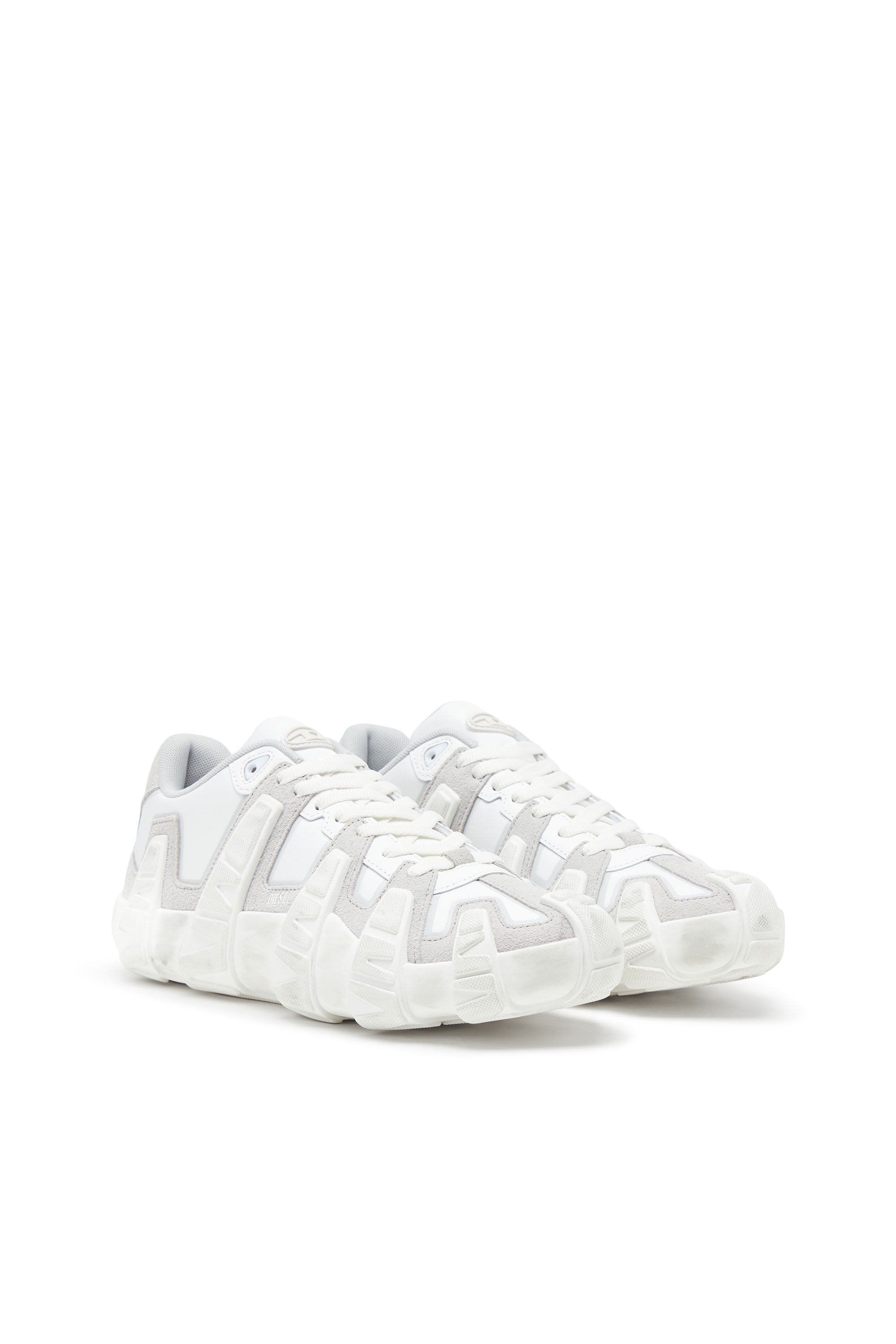 Diesel - S-D-GRIFFE LOW, Man's S-D-Griffe - Nylon sneakers in White/Grey - 3
