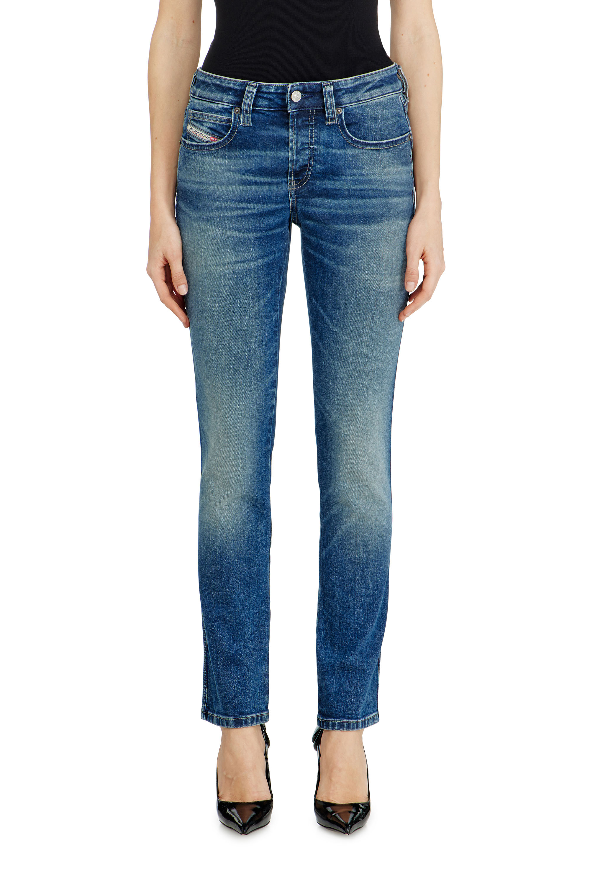 Diesel Slim Jeans Low Waist 1992 D-Jiann, Medium blue, Button fly