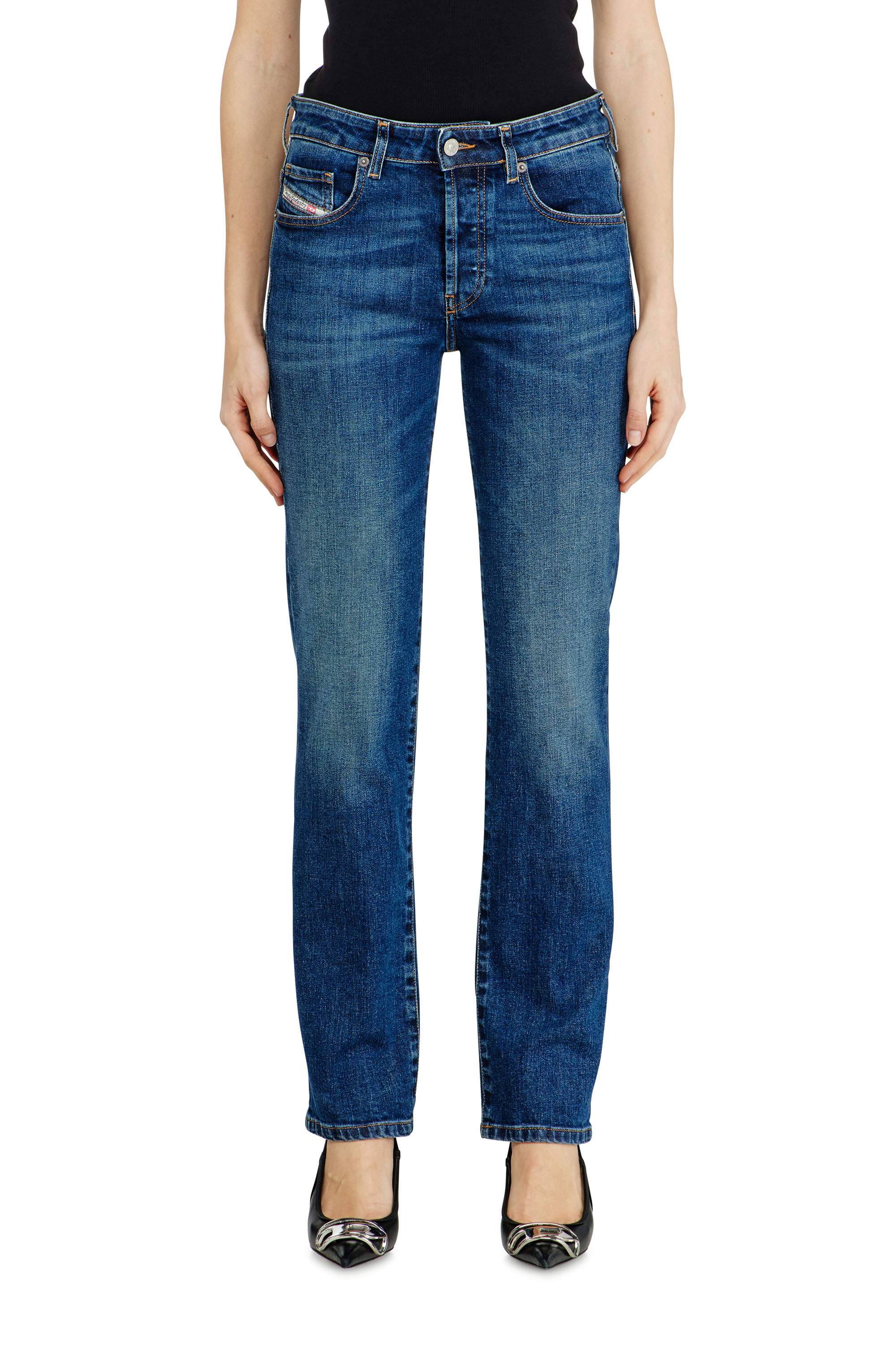 Diesel Ženský Modrá - Regular Jeans Low Waist 1989 D-Mine - Jeans - Woman Veľkosť 28