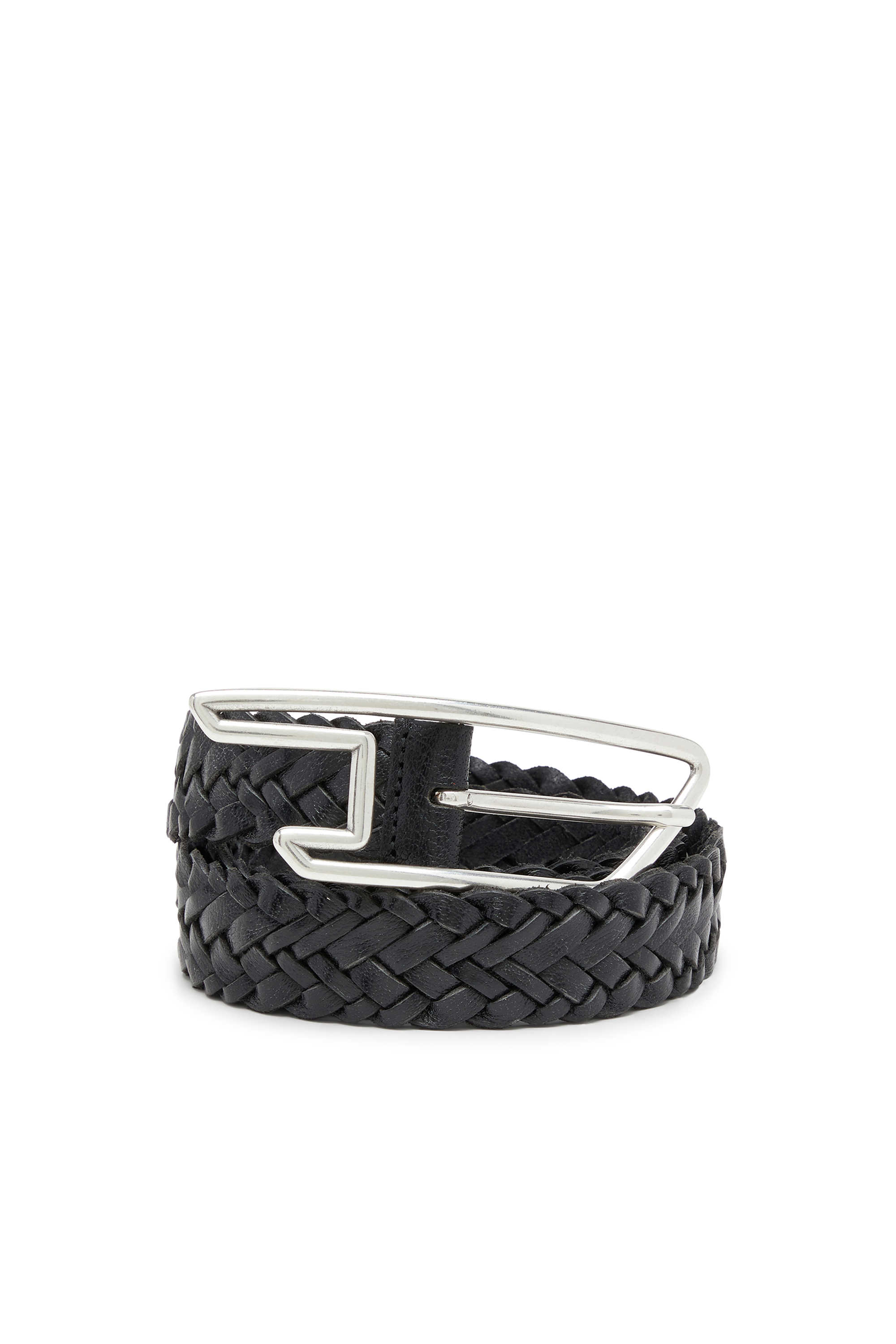 Diesel - B-D LINE 30 BRAIDERED, Unisex's 3 cm belt in braided leather in Black - 3