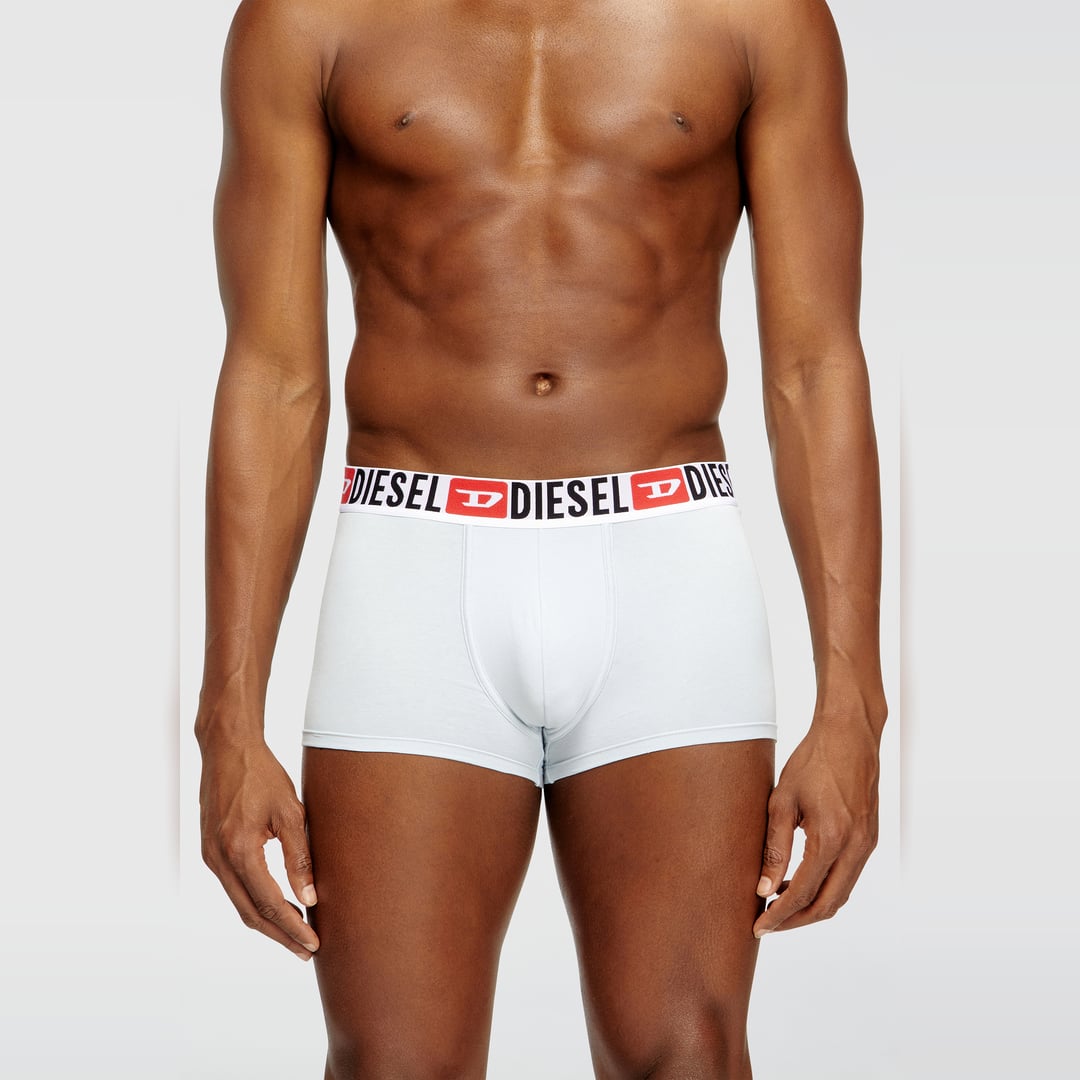 Diesel - Three-pack of all-over logo waist boxers - Trunks - Man - Blue