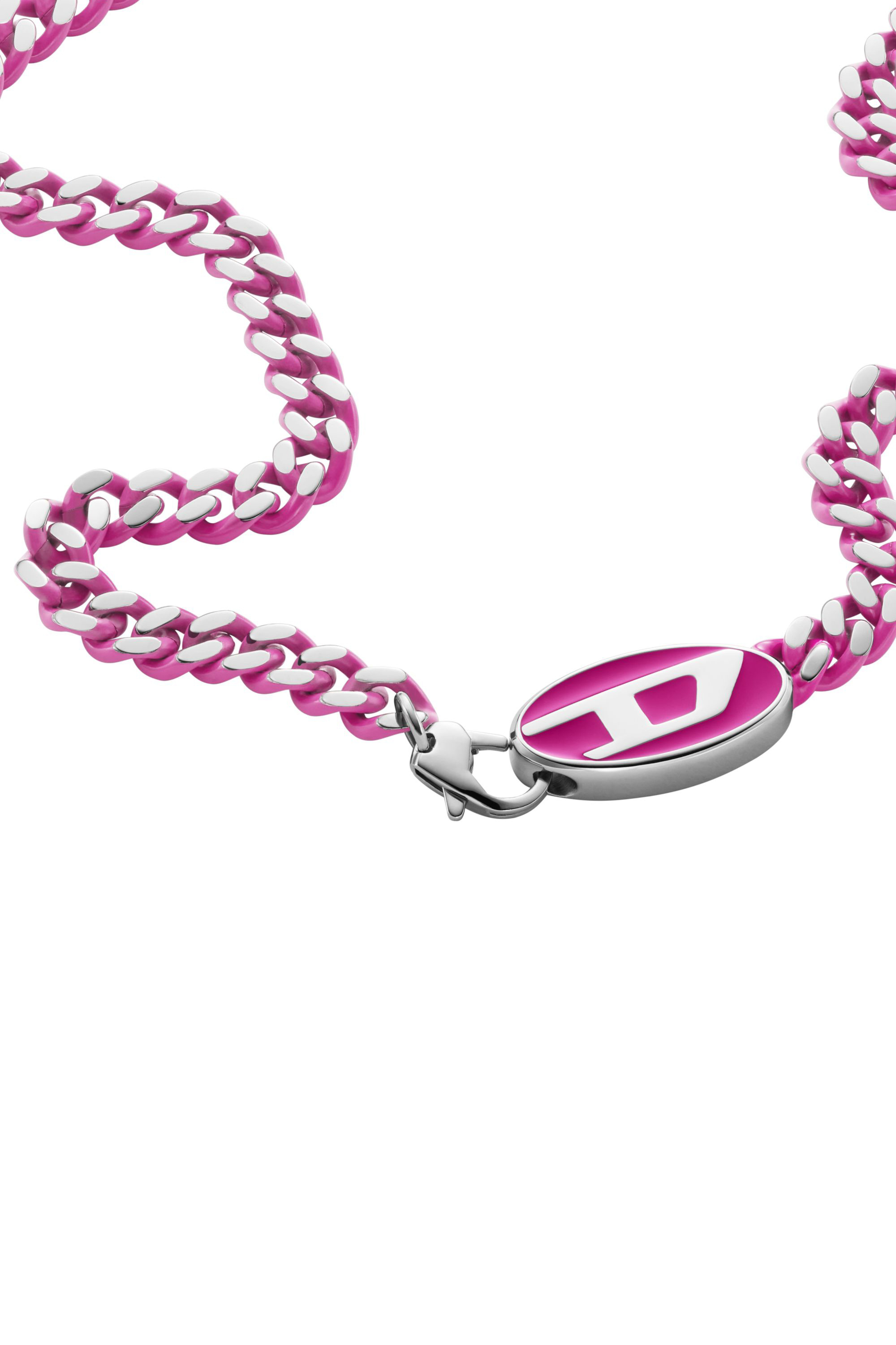 Diesel - Stainless steel chain necklace - Necklaces - Unisex - Pink