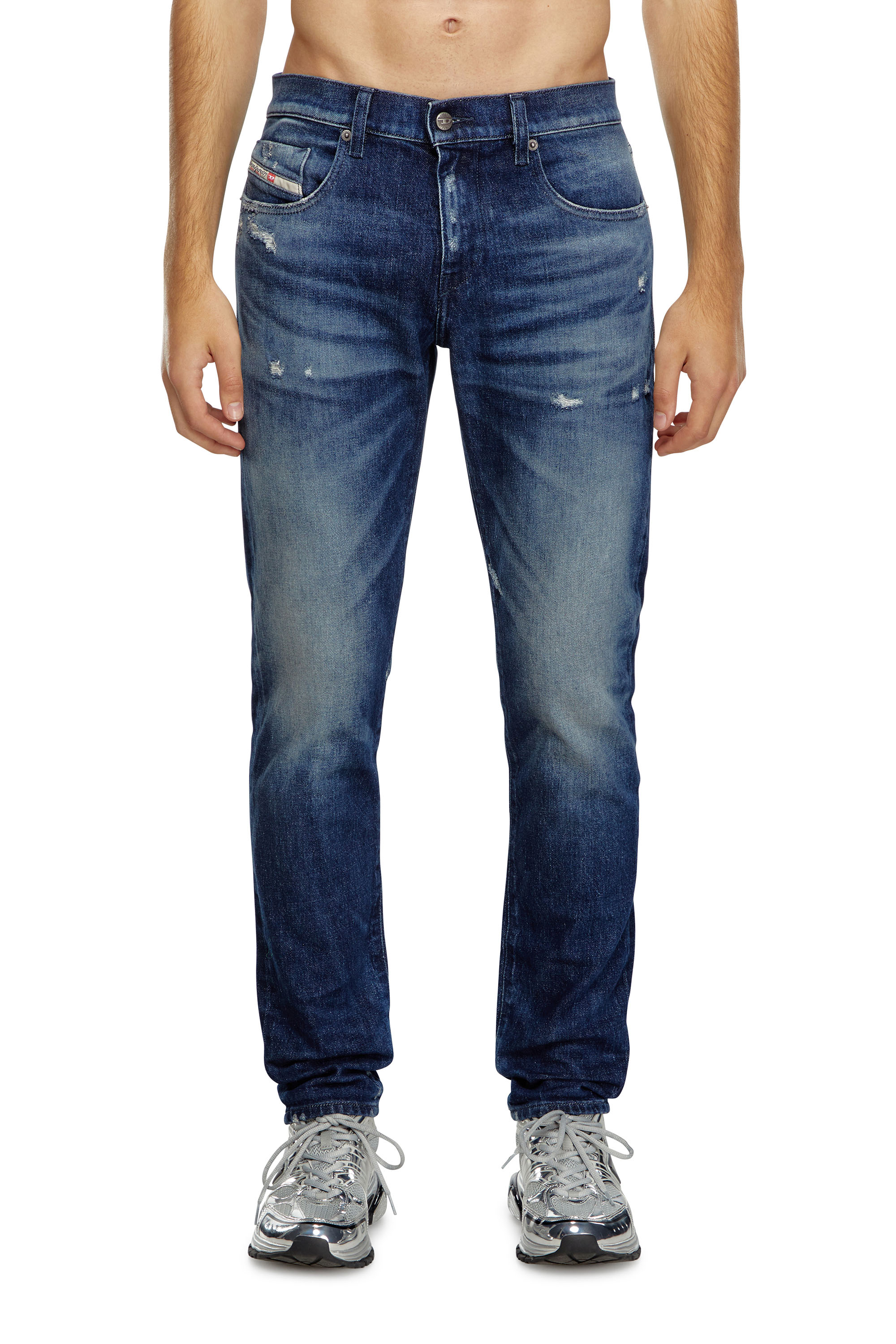 Shop Diesel Slim Jeans In Blu