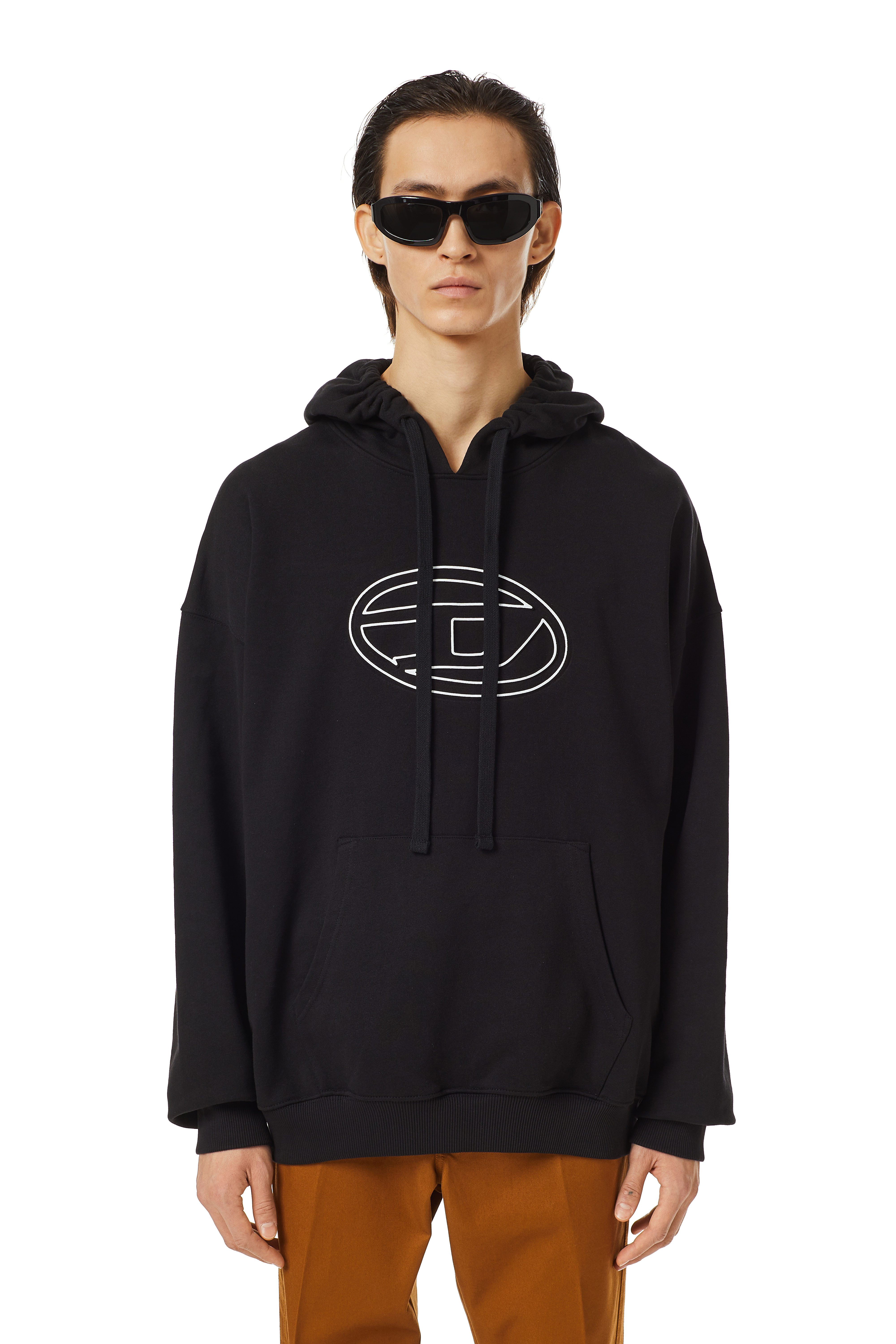 Diesel - Hoodie with embossed logo - Sweaters - Man - Black