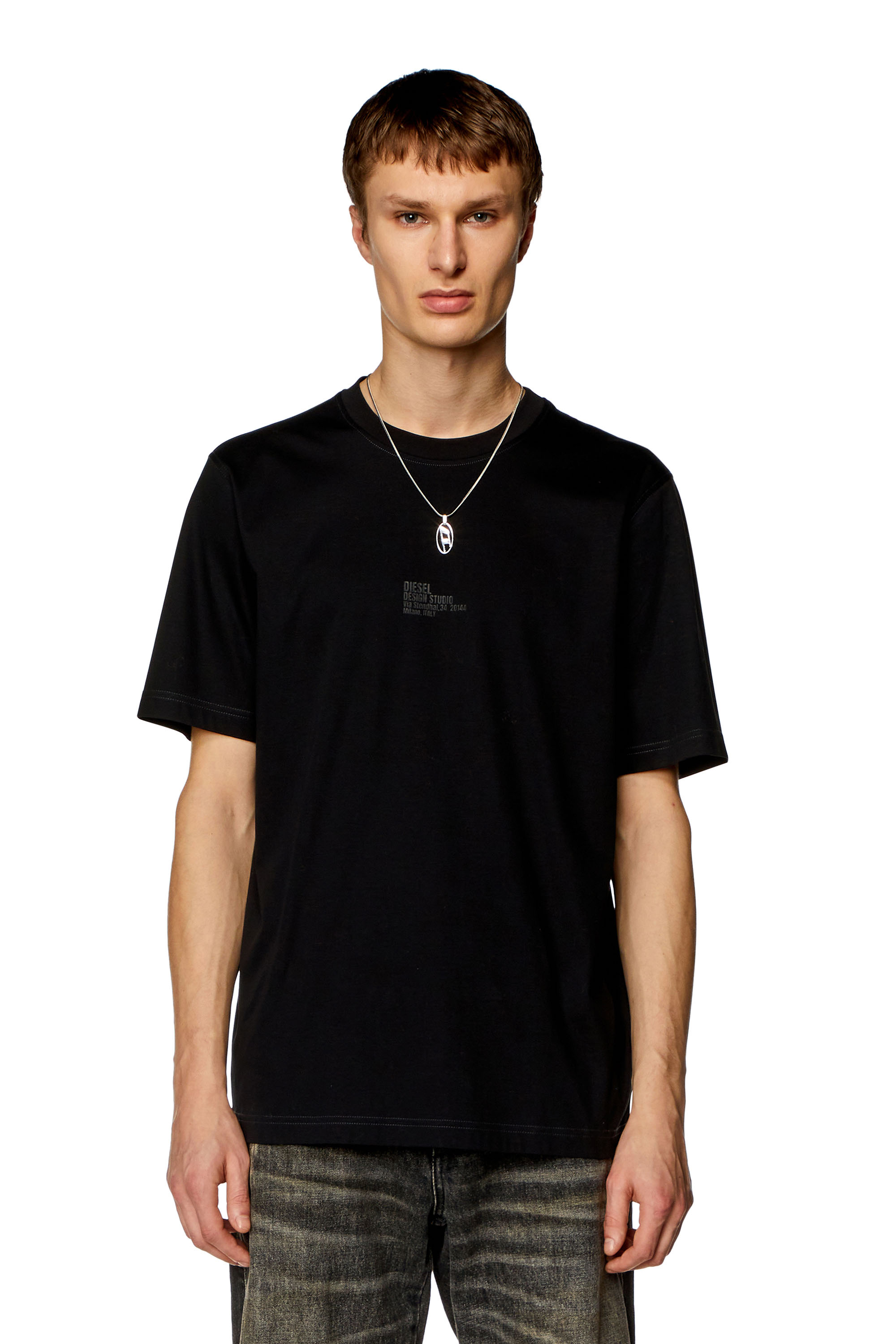 Diesel - T-shirt with Diesel Studio print - T-Shirts - Man - Black