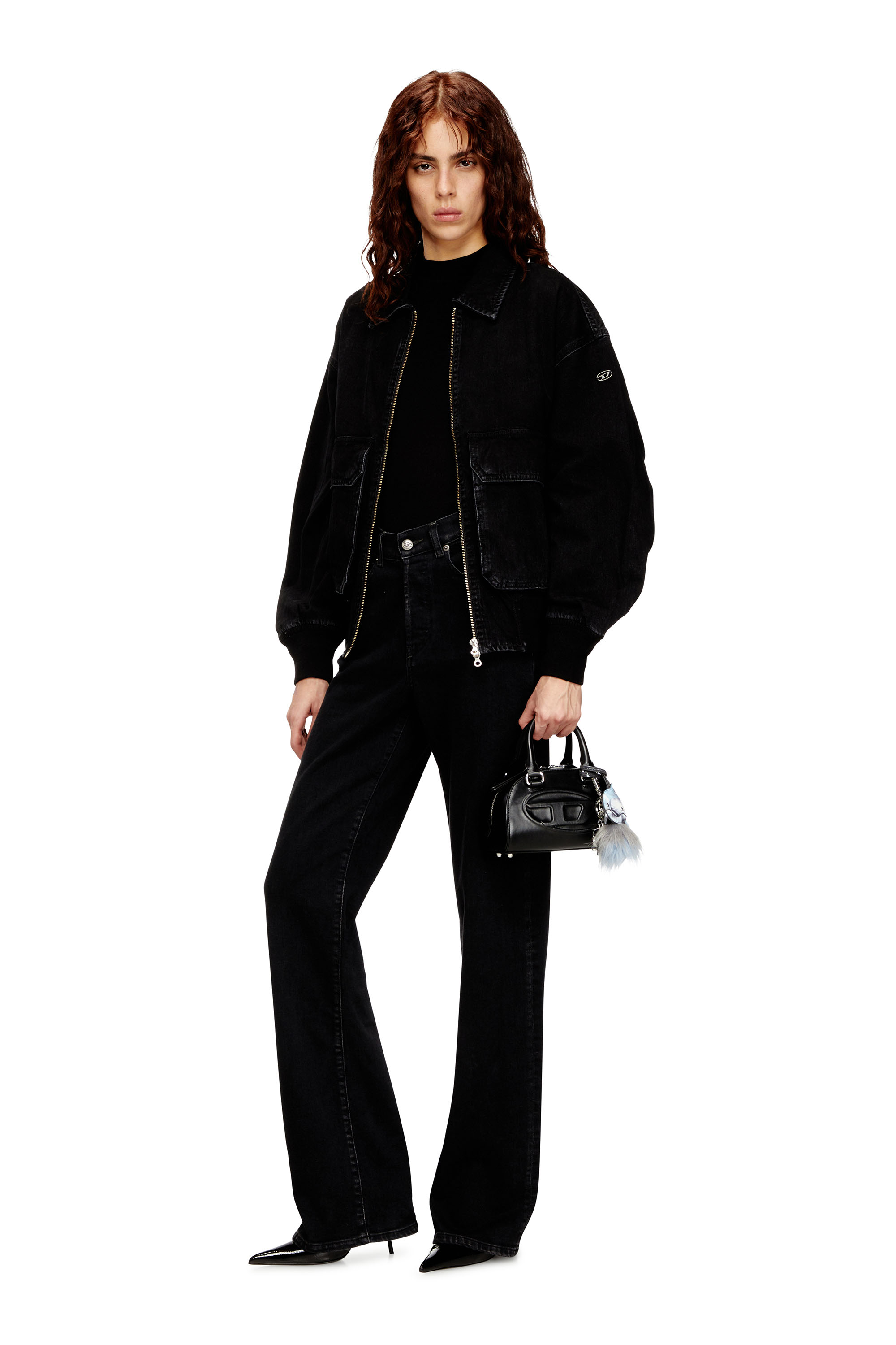 Diesel - D-KURZ, Unisex's Jacket in denim in Black - 4