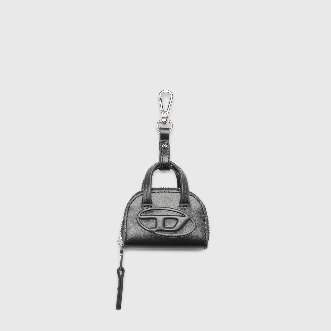 Diesel - Leather bag charm - Charms and Keyrings - Woman - Black