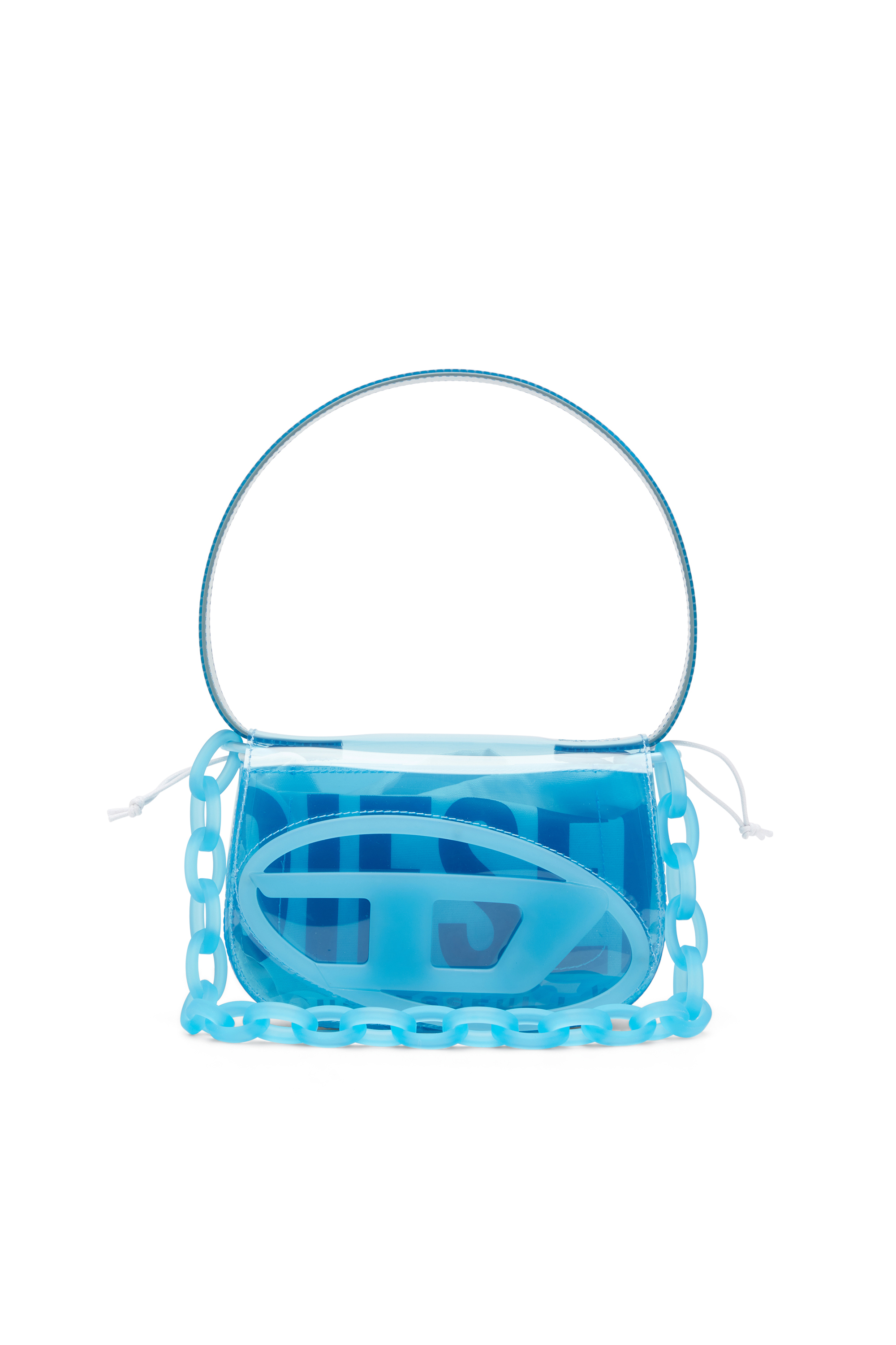 Diesel Mulher Azul - 1Dr-Iconic Shoulder Bag In Transparent Tpu - Shoulder Bags - Woman Uni