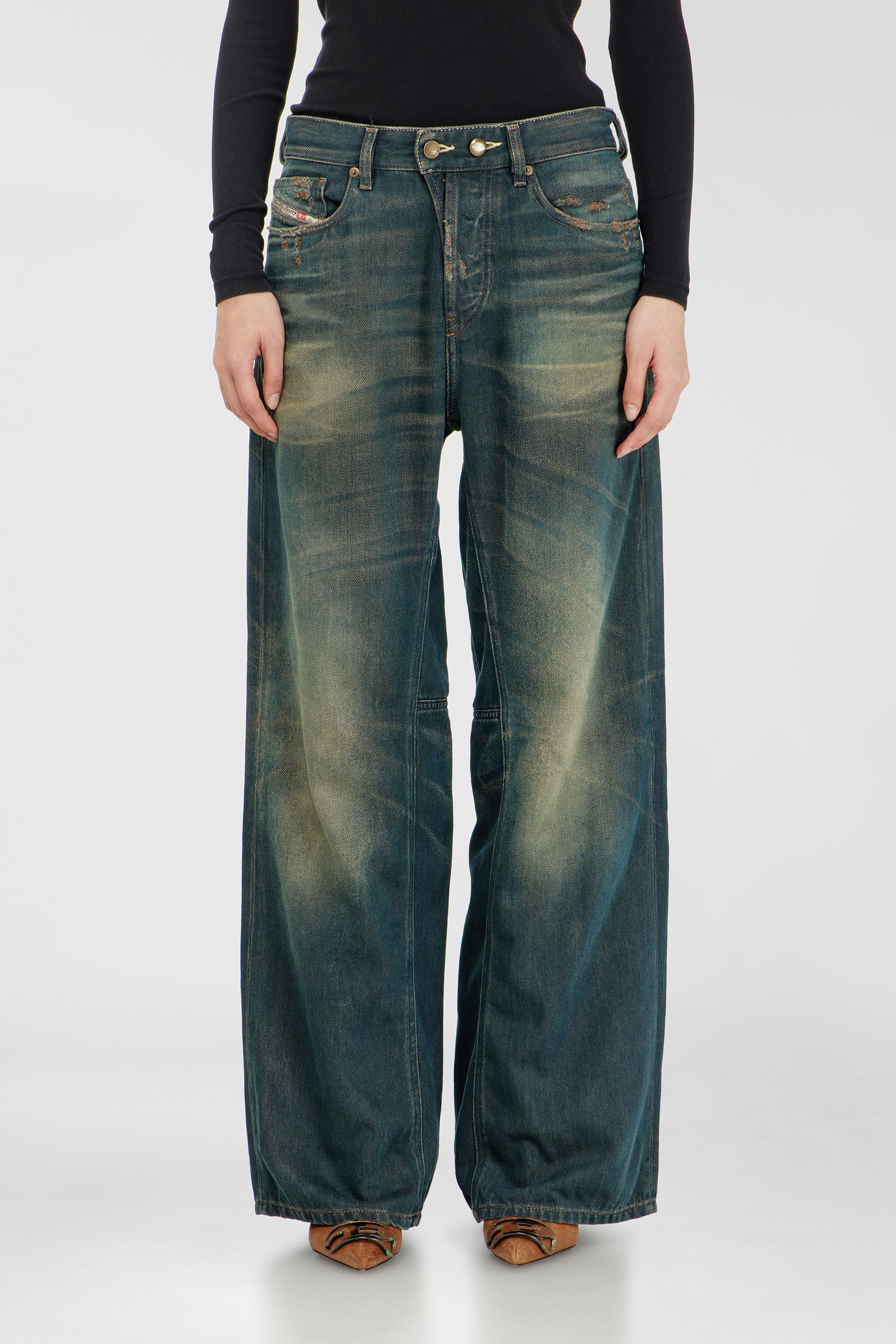 Diesel Relaxed Jeans Low Waist 1996 D-Sire,, Button fly