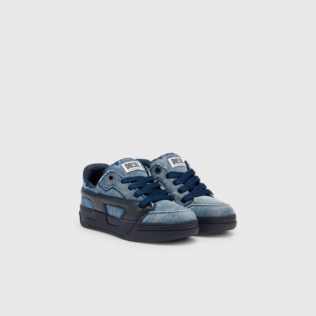 Diesel - S-D-Ollie - Sneakers in washed frayed denim - Sneakers - Man - Blue