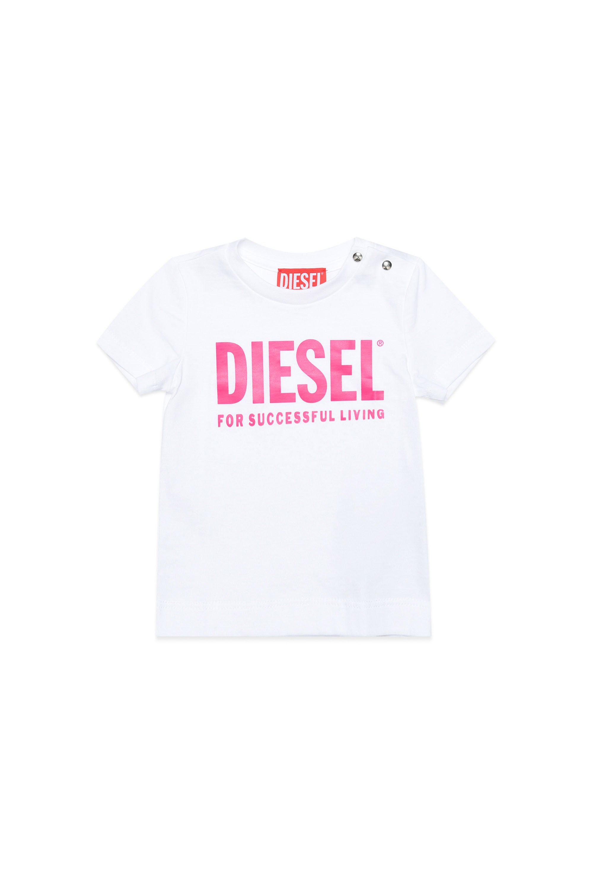 Diesel - T-shirt con maxi logo - T-shirts e Tops - Donna - Bianco