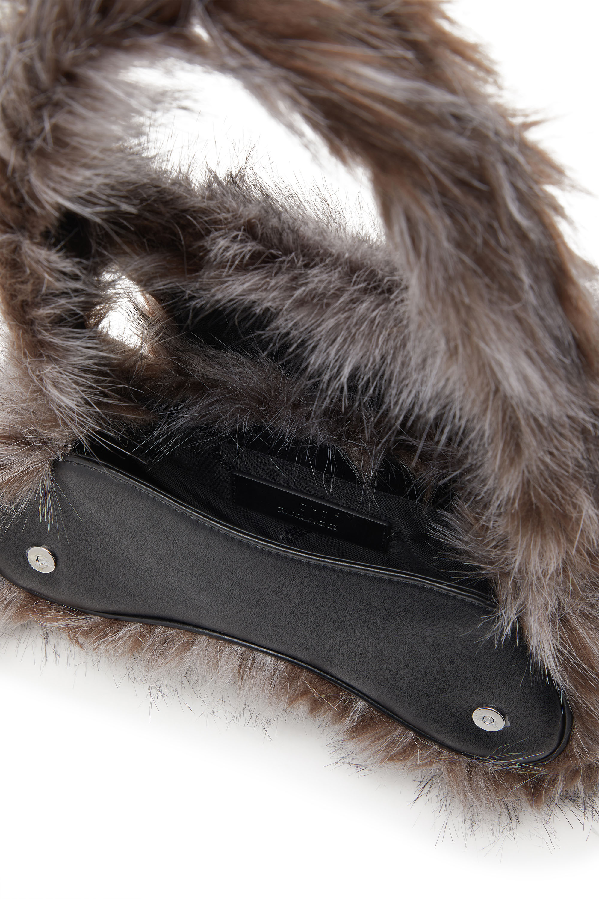 Diesel - PLAY CROSSBODY, Woman's Play-Fluffy crossbody bag in Grey - 4