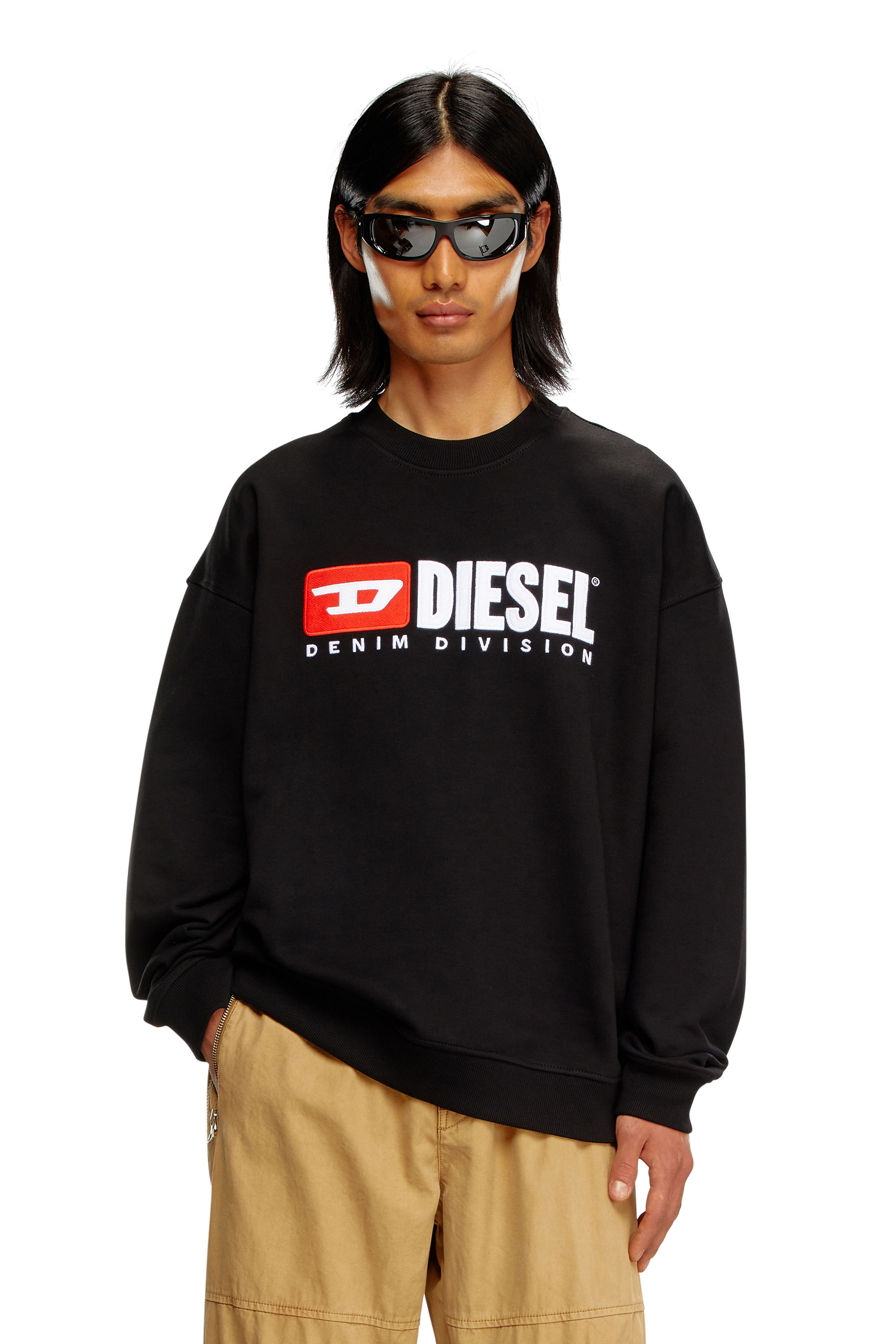 Shop Diesel Sweatshirt With Denim Division Logo In Black