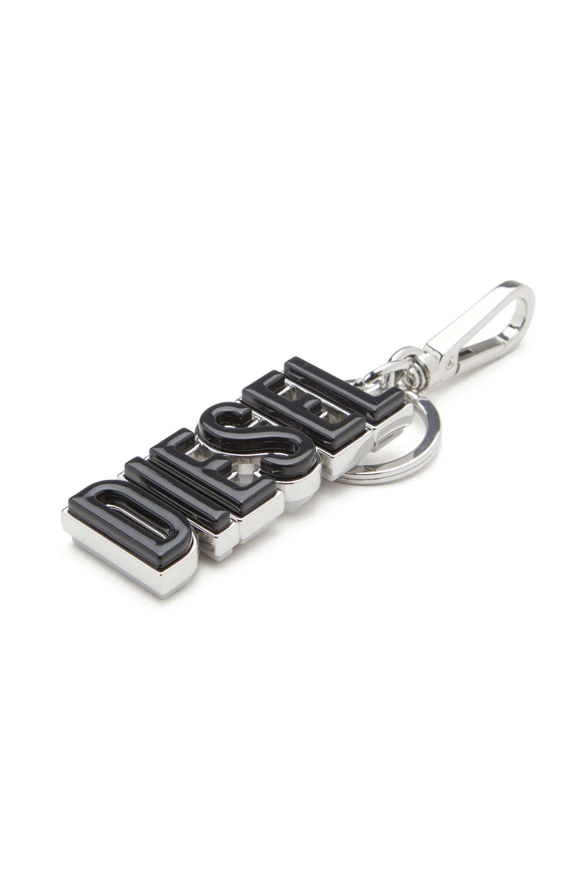 Diesel - DSL 3D KEY RING, Man's Metal and resin DIESEL keyring in Black/Silver - 4