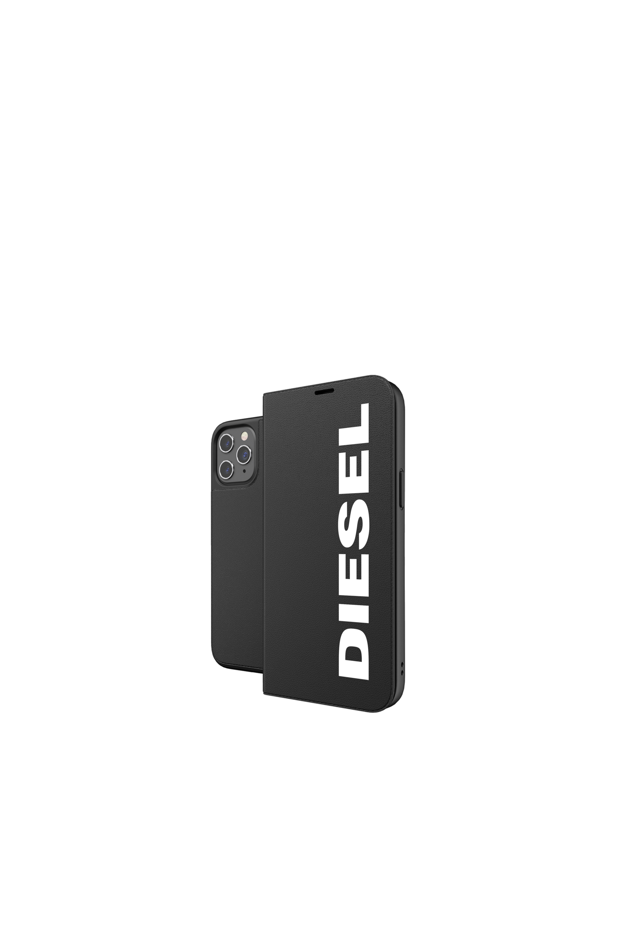 Diesel - Custodia a portafoglio per iPhone 12 Pro Max - Cover - Unisex - Nero