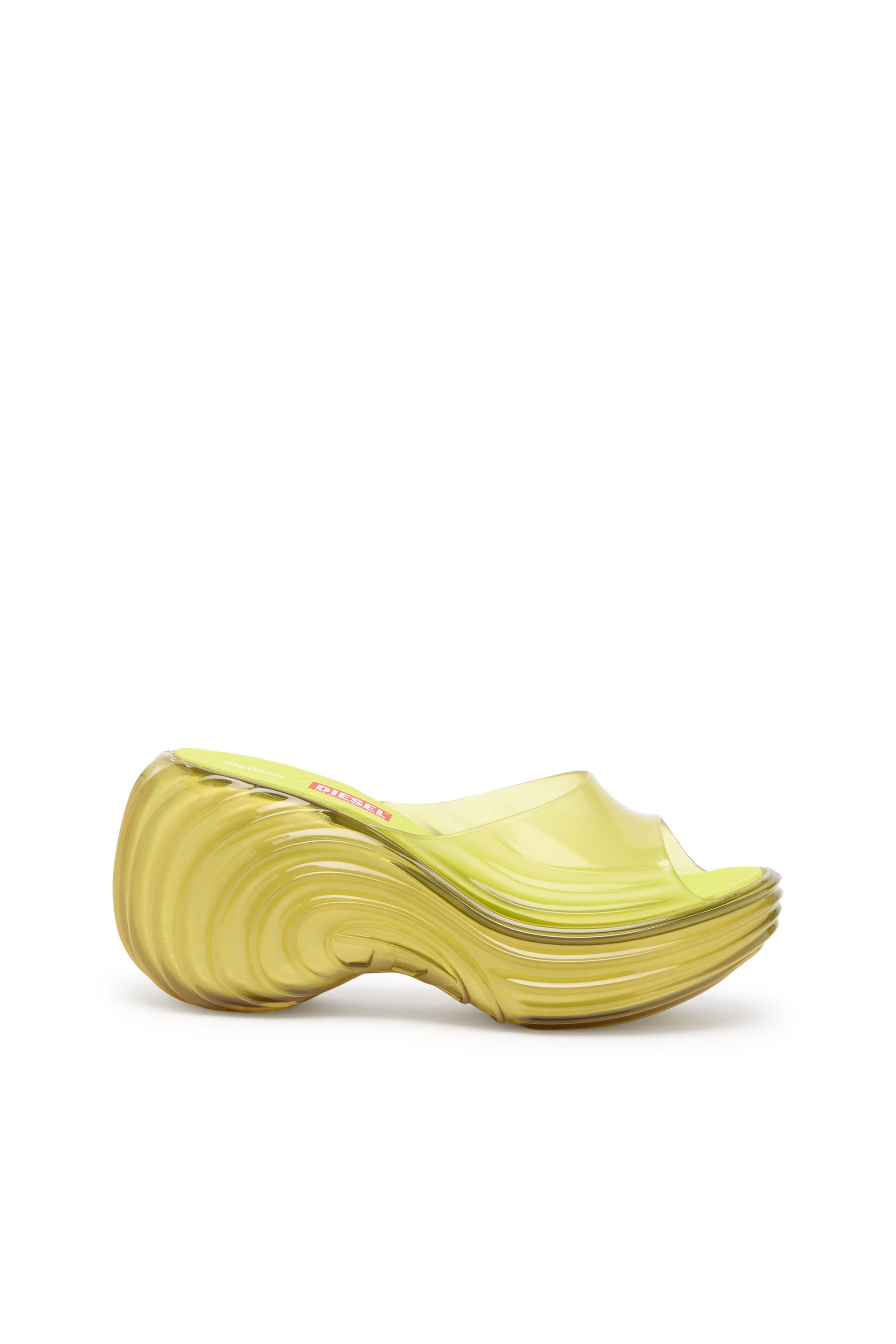 Diesel - Platform mule in Melflex - Sandals - Woman - Yellow