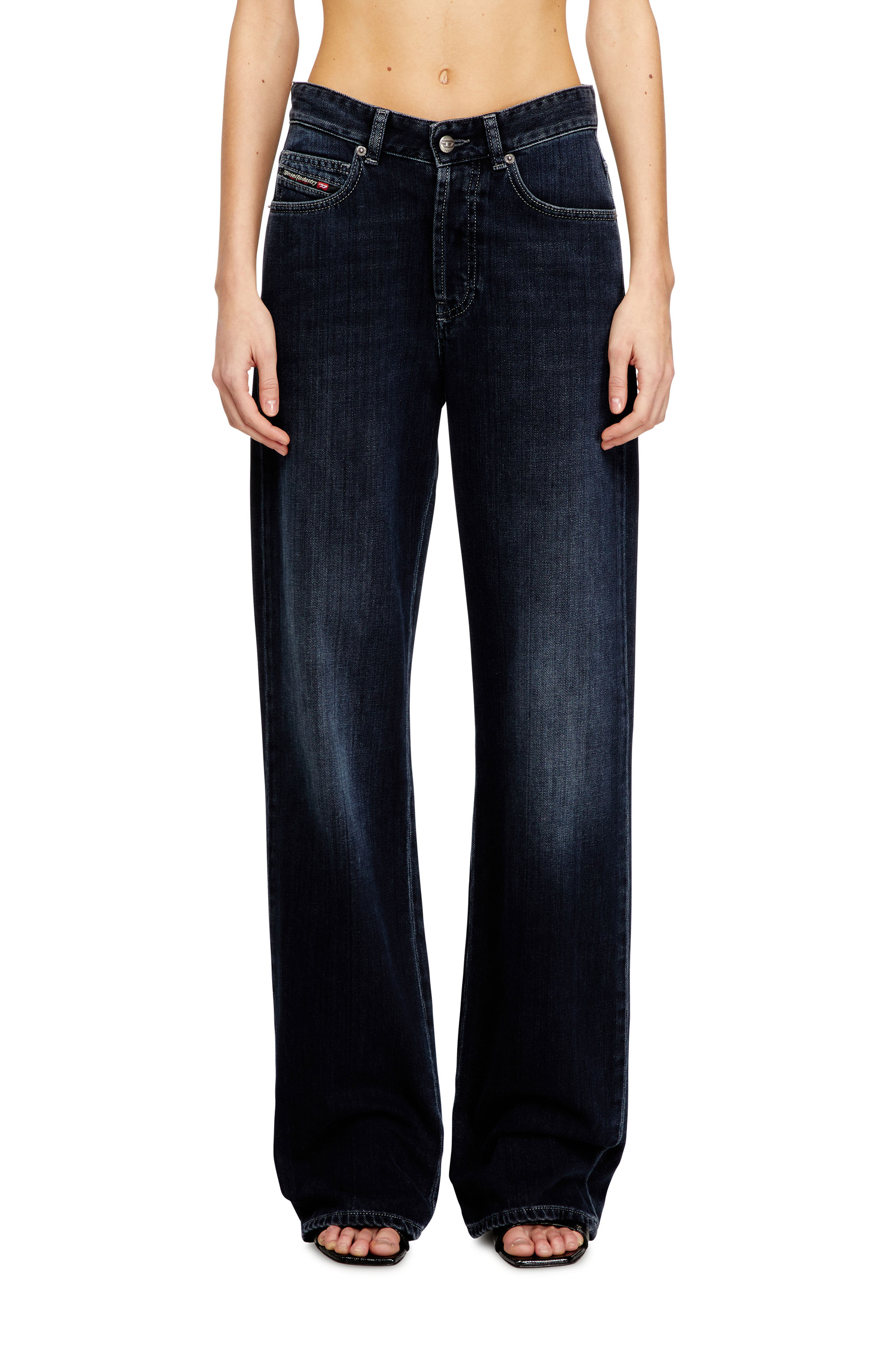 Diesel Kvinno Blå - Regular Jeans High Waist 1971 D-Sent - Jeans - Woman Storlek 29