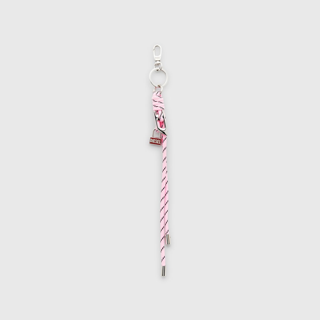 Diesel - Metal and rope charm with Diesel pendant - Charms and Keyrings - Unisex - Pink