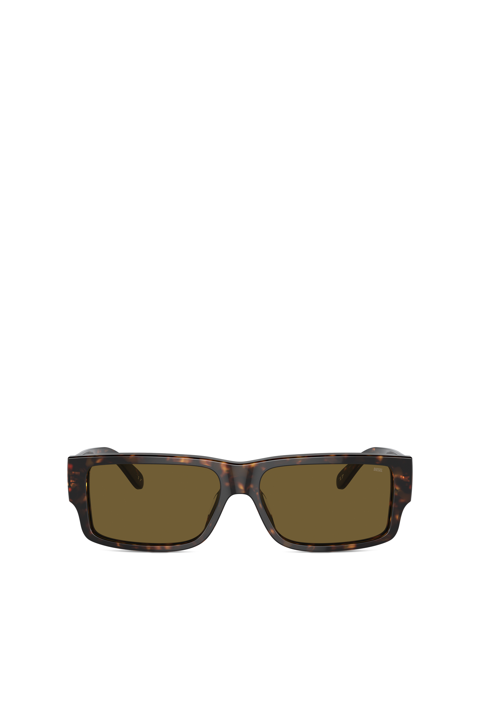 Diesel Rectangle Sunglasses In Marrone