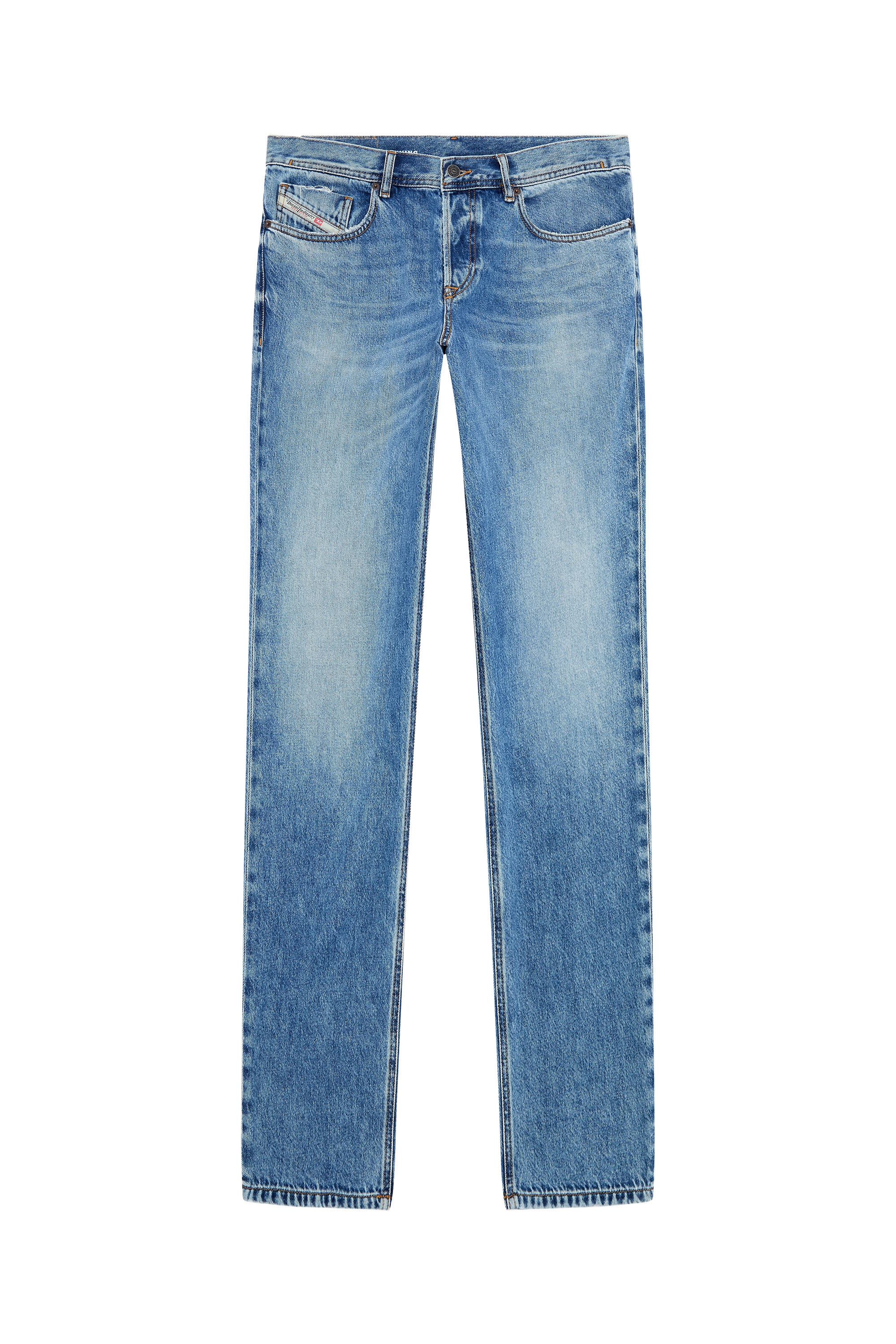 Shop Diesel Tapered Jeans In Blu