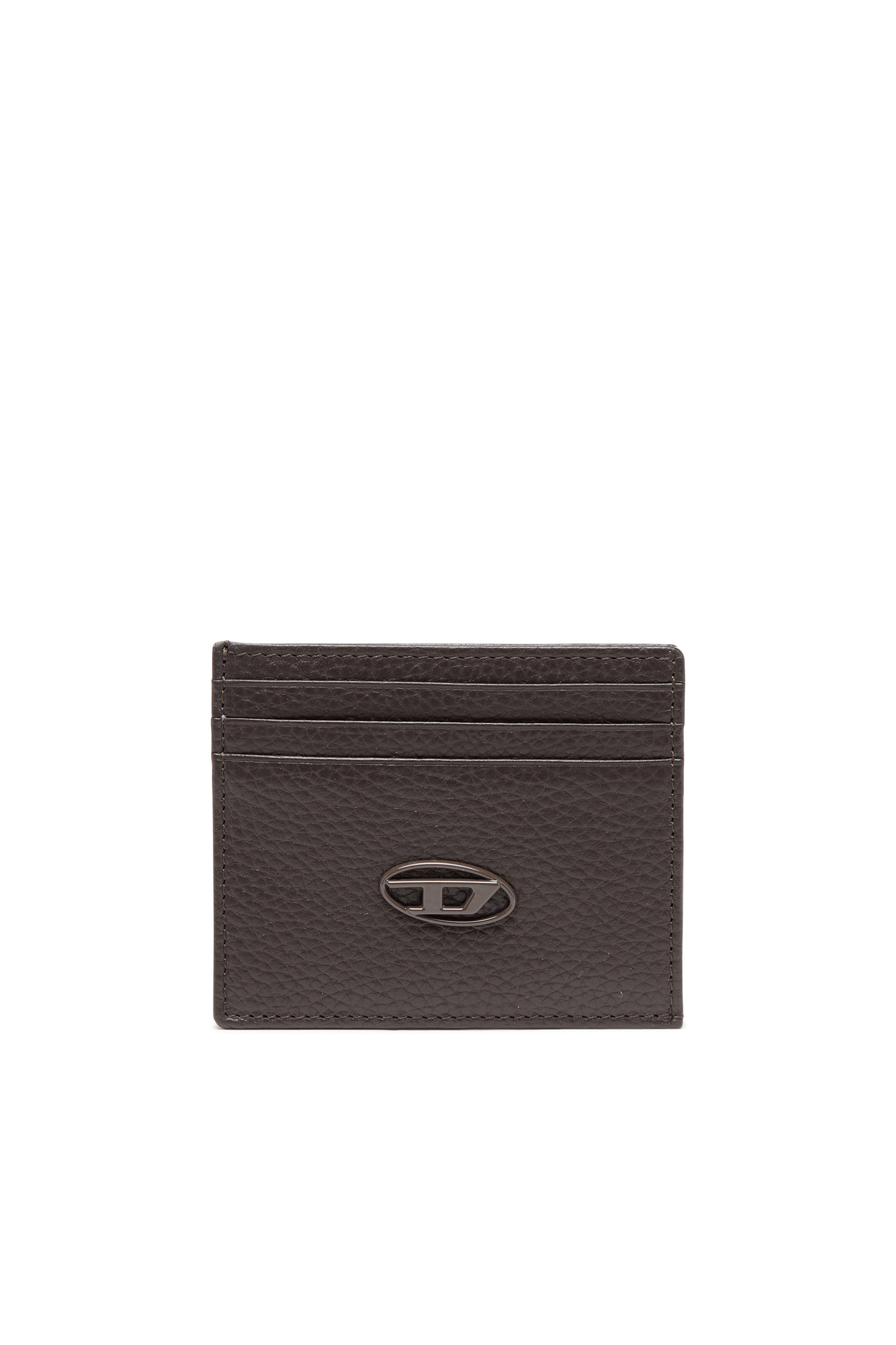 Diesel - Card case in grained leather - Small Wallets - Man - Brown