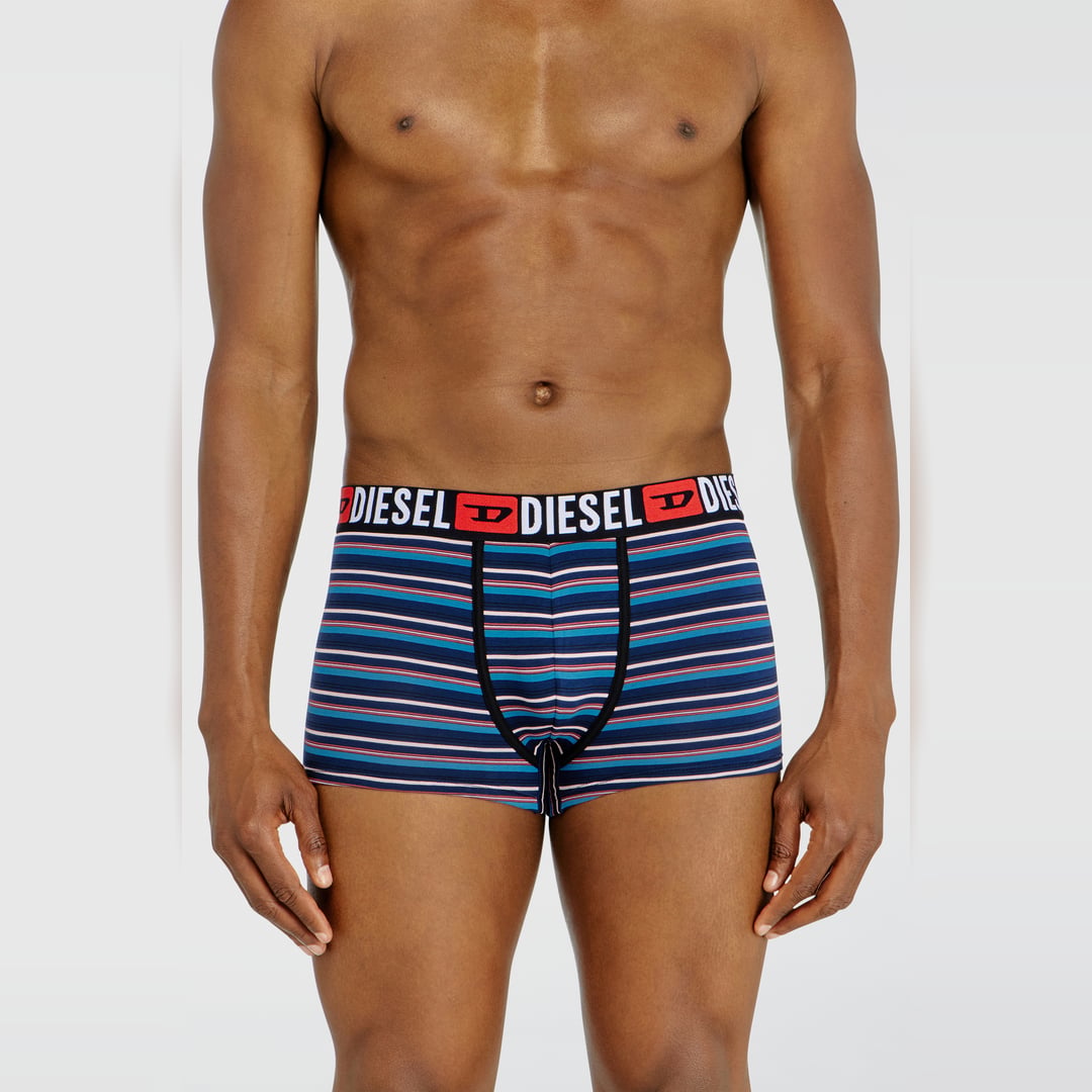Diesel - 3-pack of stretch cotton trunks with stripes - Trunks - Man - Multicolor