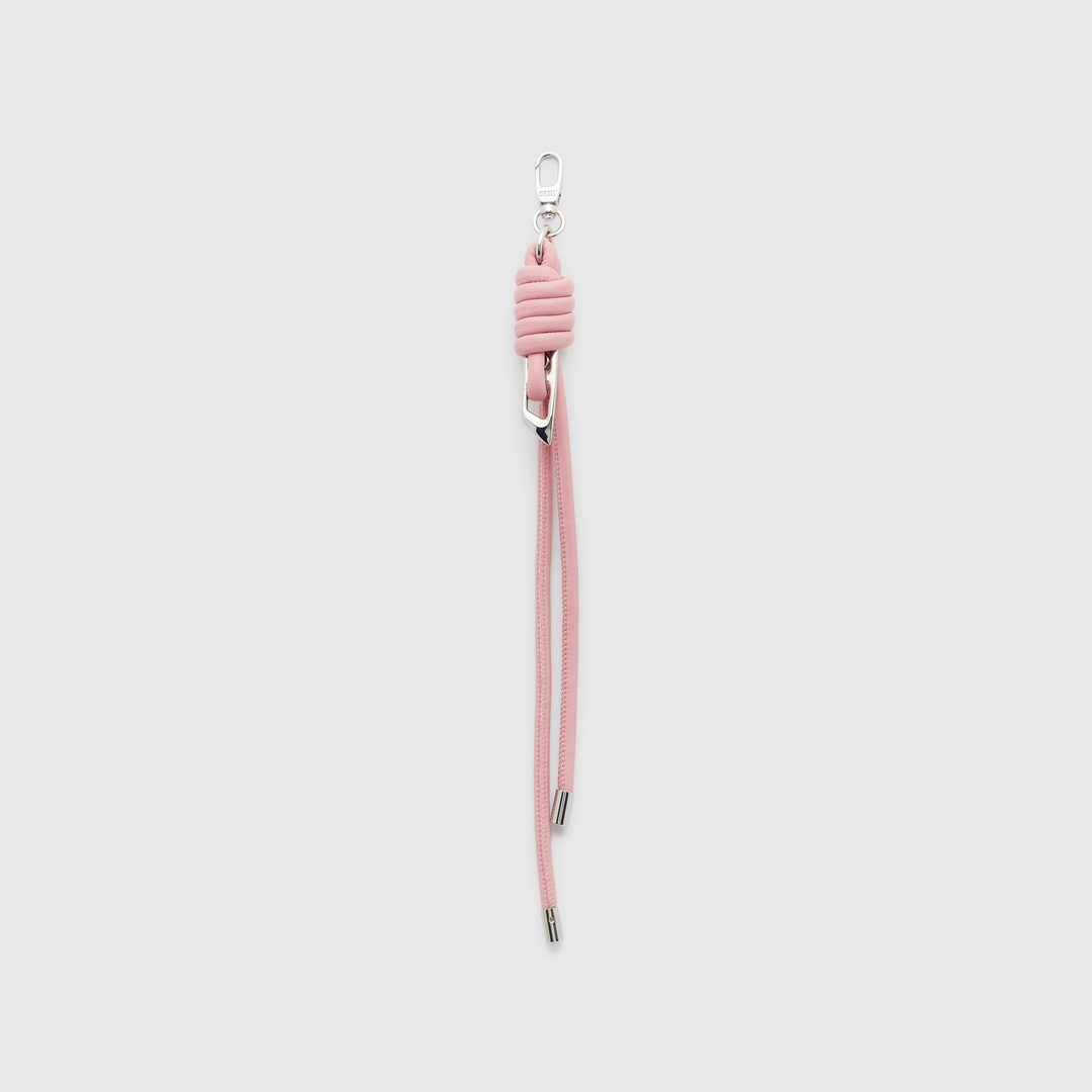 Diesel - Knotted-straps charm in metal and PU - Charms and Keyrings - Unisex - Pink