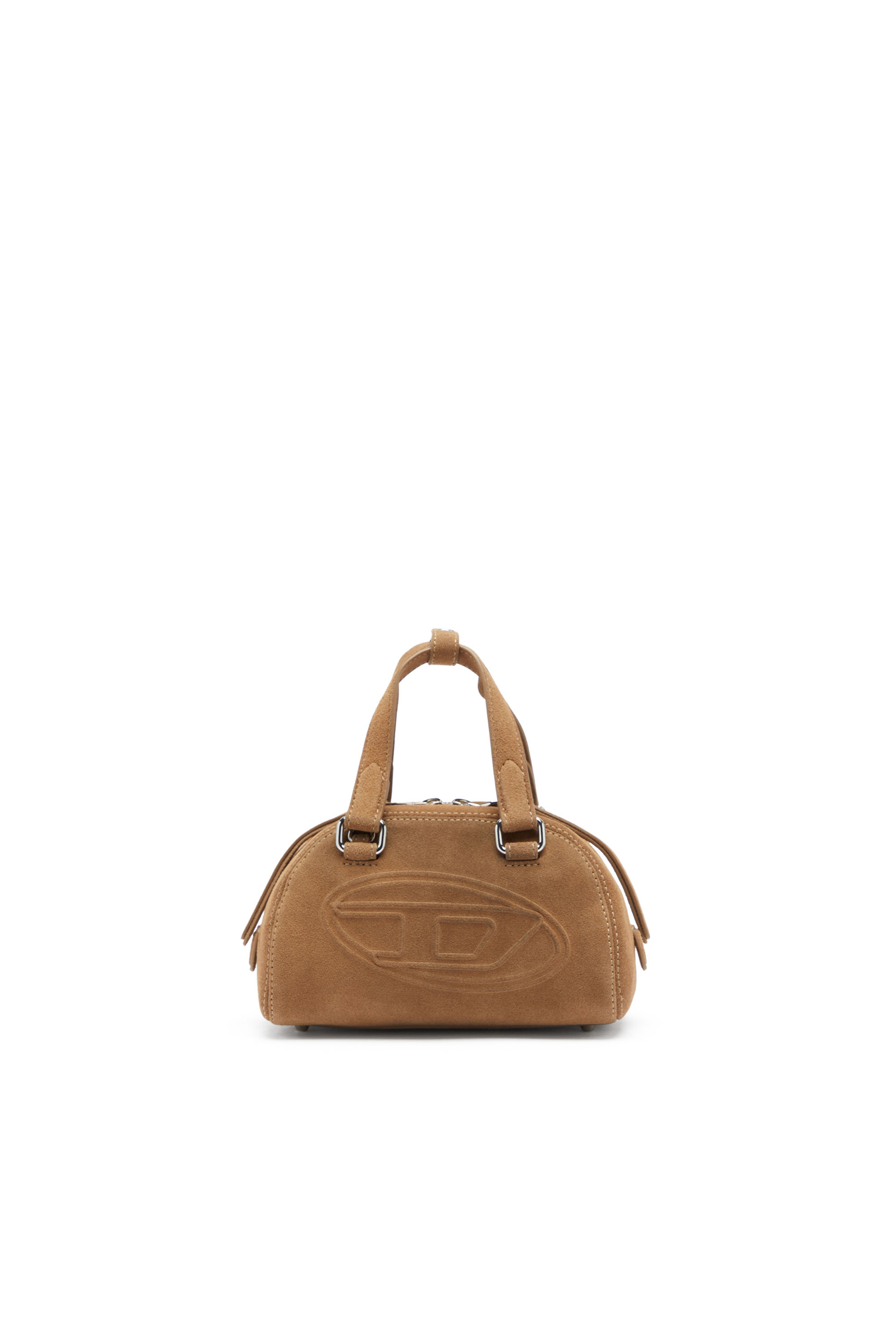 Diesel - 1DR Dome-Suede small bowling bag - Crossbody Bags - Unisex - Beige